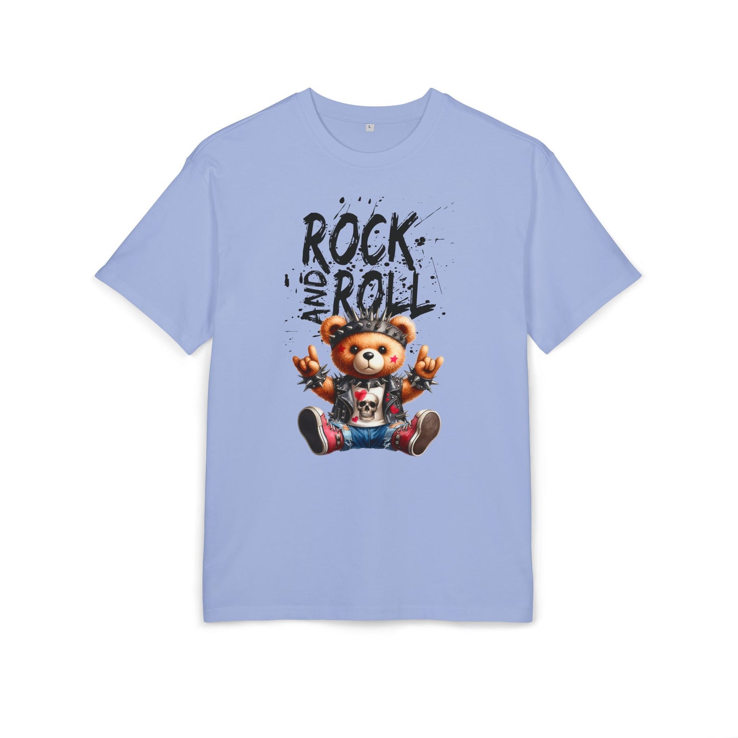Unisex Oversized T-Shirt „ROCK AND ROLL TEDDY“ mit Statement Print | 100 % Baumwolle | seianders.de