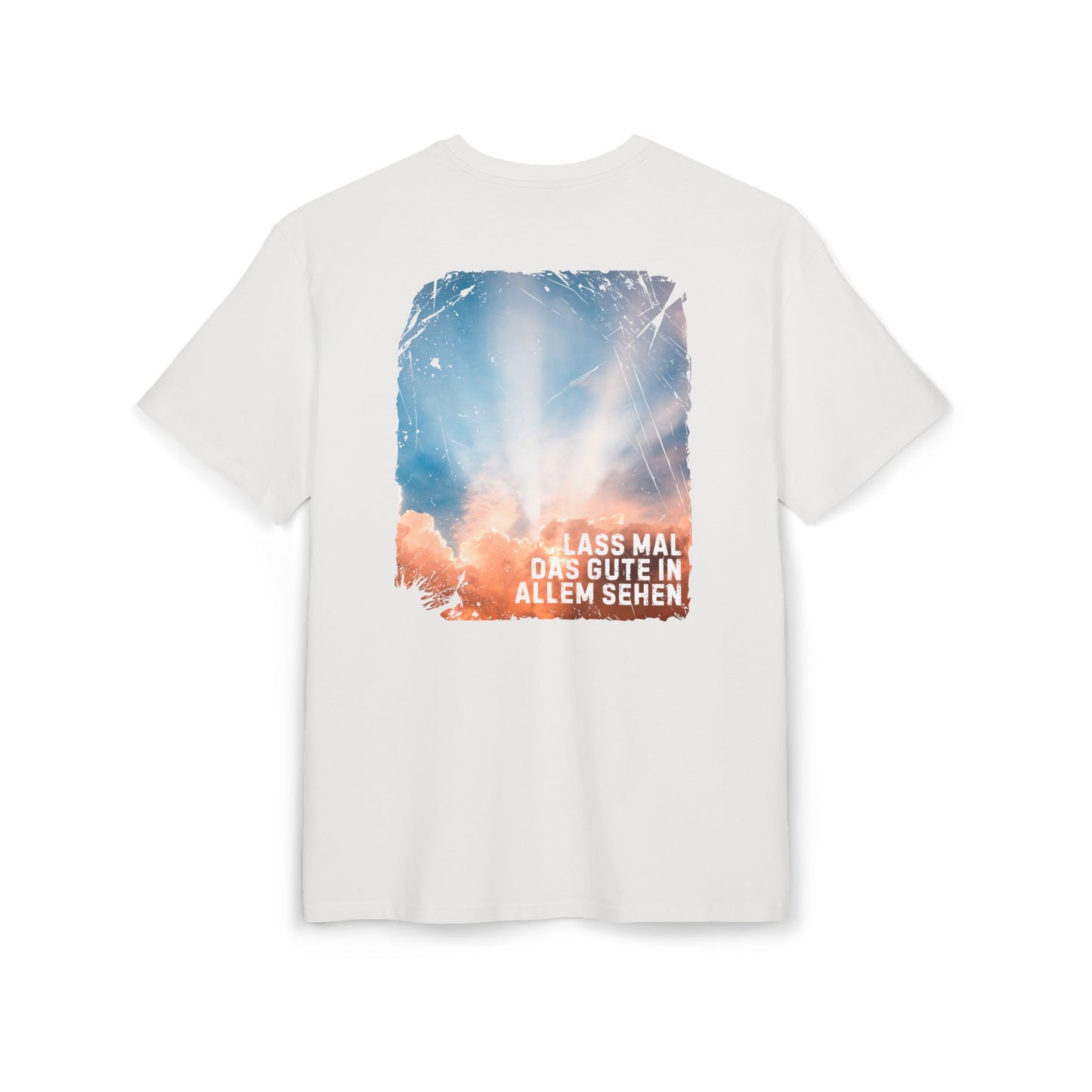 „LASS MAL DAS GUTE IN ALLEM SEHEN“ Unisex Oversized T-Shirt mit Back-Print | Baumwolle Statement Shirt | seianders.de