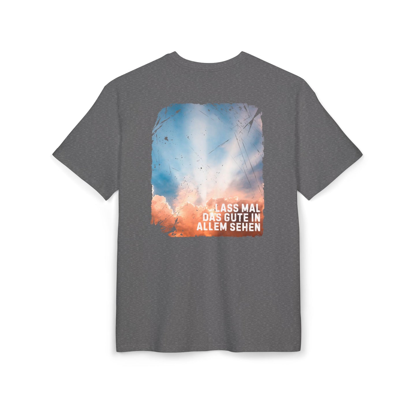 „LASS MAL DAS GUTE IN ALLEM SEHEN“ Unisex Oversized T-Shirt mit Back-Print | Baumwolle Statement Shirt | seianders.de