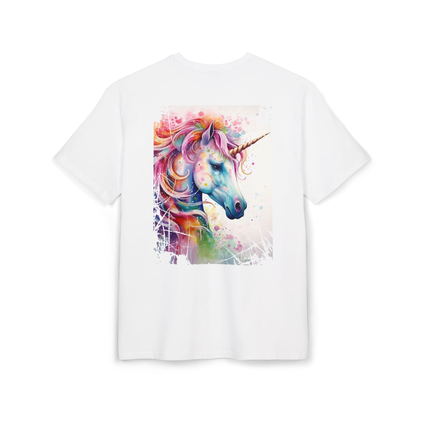 Unicorn Unisex Oversized T-Shirt mit Back-Print | Baumwolle Statement Shirt | seianders.de