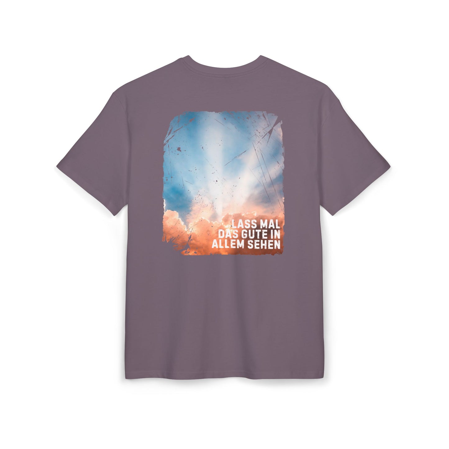 „LASS MAL DAS GUTE IN ALLEM SEHEN“ Unisex Oversized T-Shirt mit Back-Print | Baumwolle Statement Shirt | seianders.de