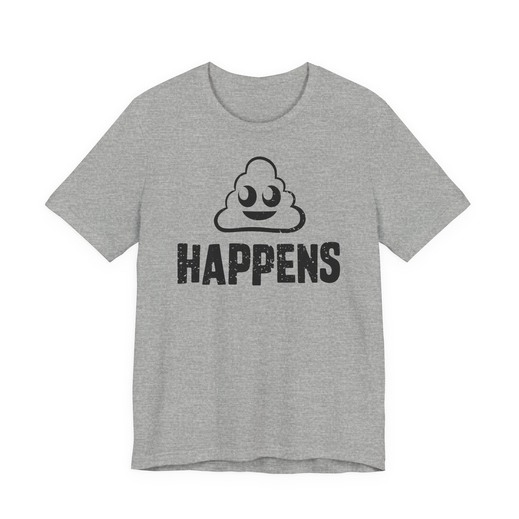 Unisex Jersey Short Sleeve Tee „Shit Happens“ – leichtes Statement-Shirt aus 100 % Airlume Baumwolle