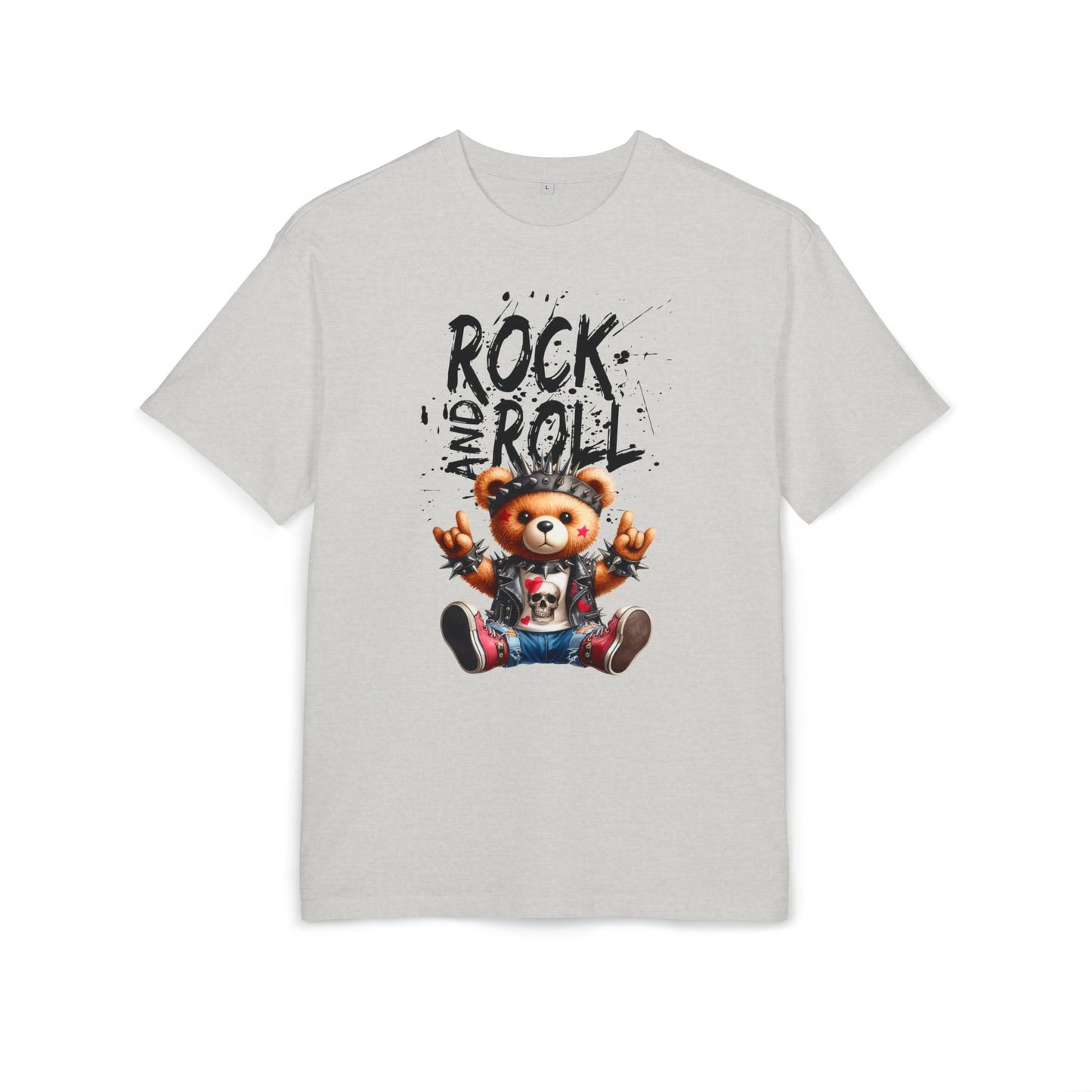 Unisex Oversized T-Shirt „ROCK AND ROLL TEDDY“ mit Statement Print | 100 % Baumwolle | seianders.de