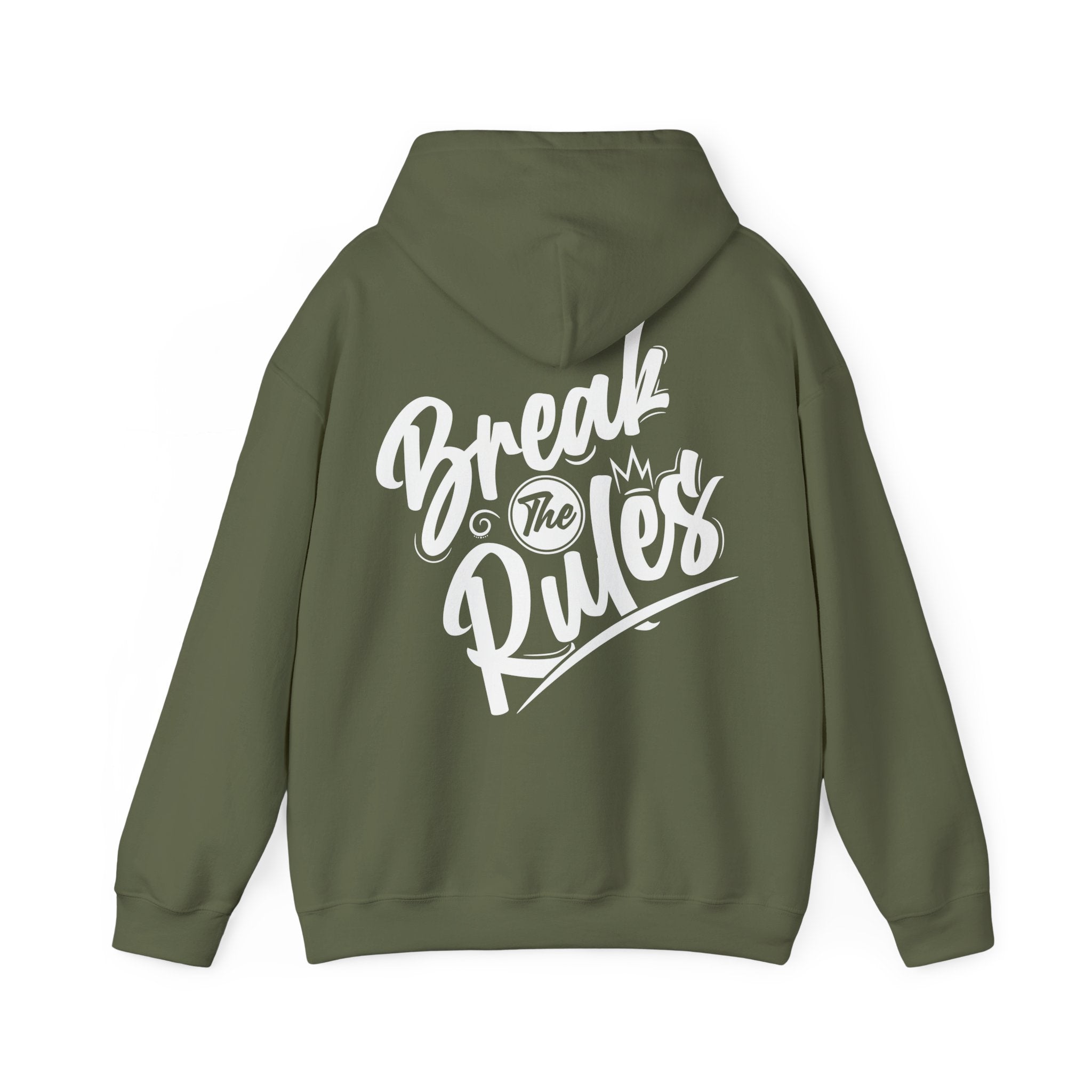 Unisex Hoodie mit Rückenprint „Break the Rules“ – Streetwear Hoodie für mutige Styles