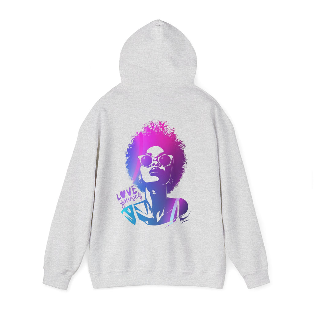 Hoodie „LOVE YOURSELF“ – Stylischer Unisex Hoodie mit kraftvollem Rückenprint