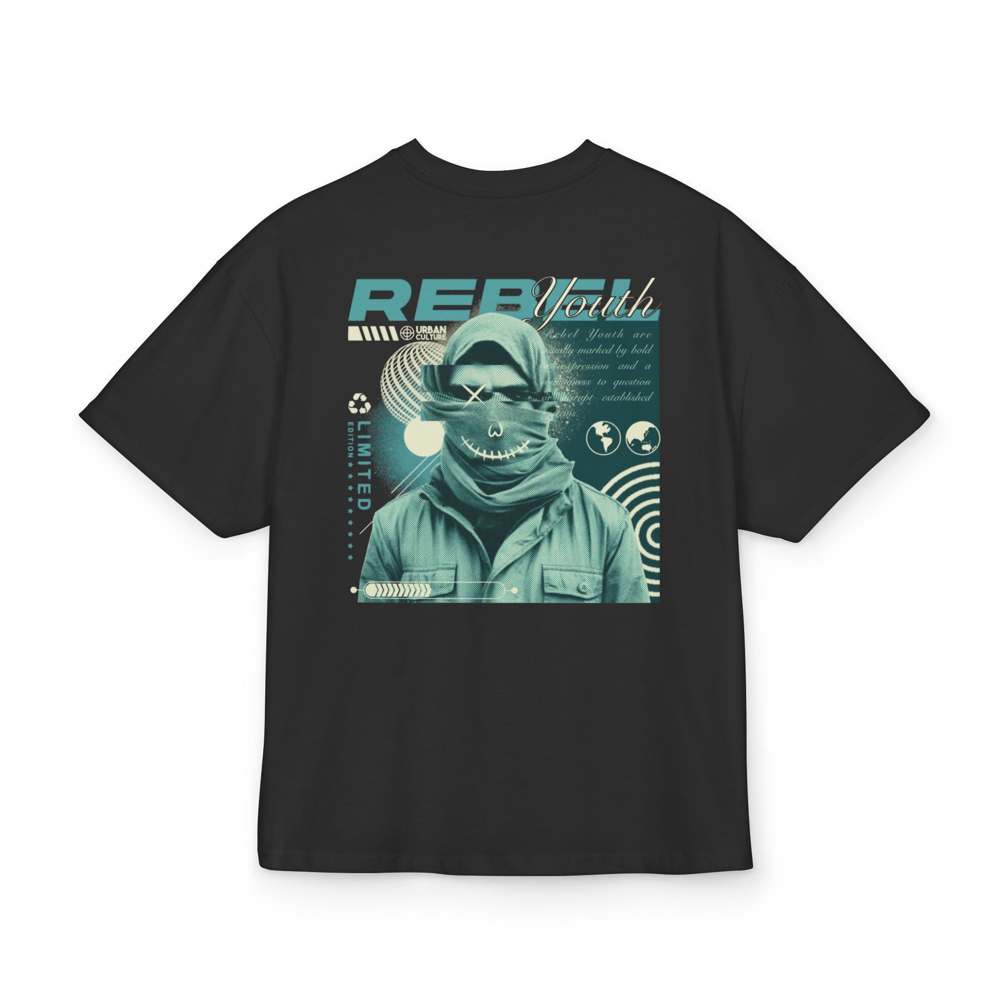 OVERSIZED BOX SHIRT STATEMENT – REBEL YOUTH | UNISEX T-SHIRT MIT PRINT