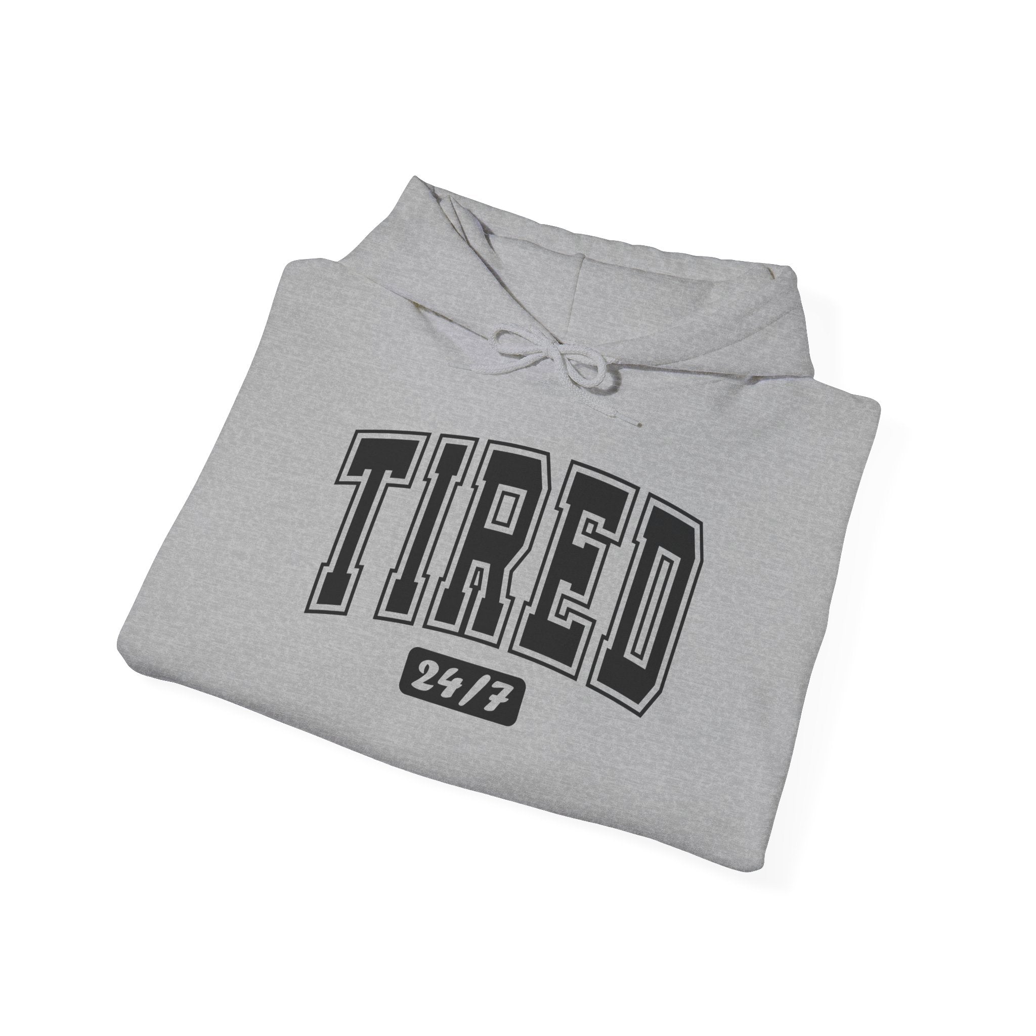Unisex Heavy Blend™ Hoodie „TIRED 24/7“ – cooler Hoodie mit lässigem Statement-Print