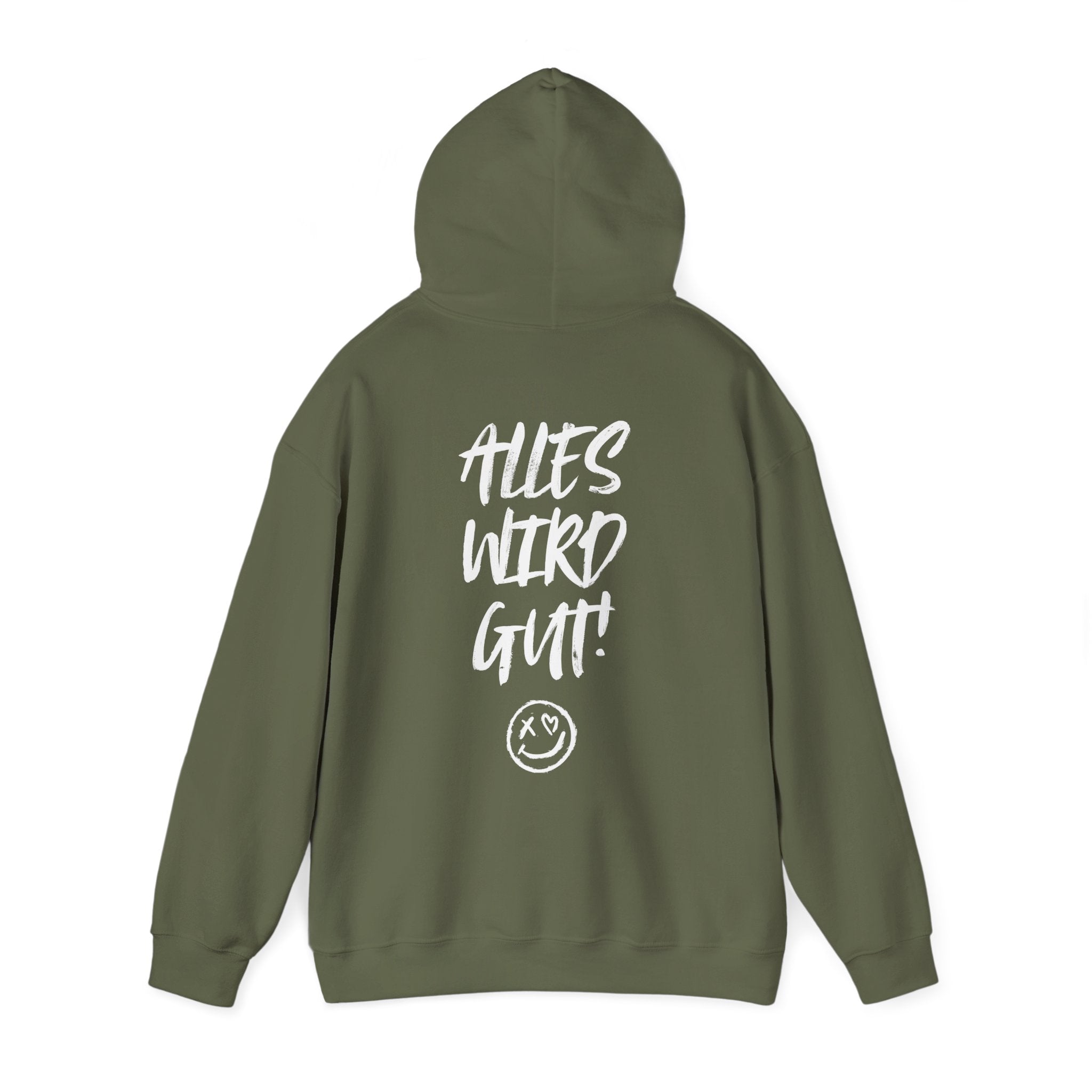 Unisex Hoodie mit Rückenprint „Alles wird gut“ – kuscheliger Hoodie mit positiver Botschaft