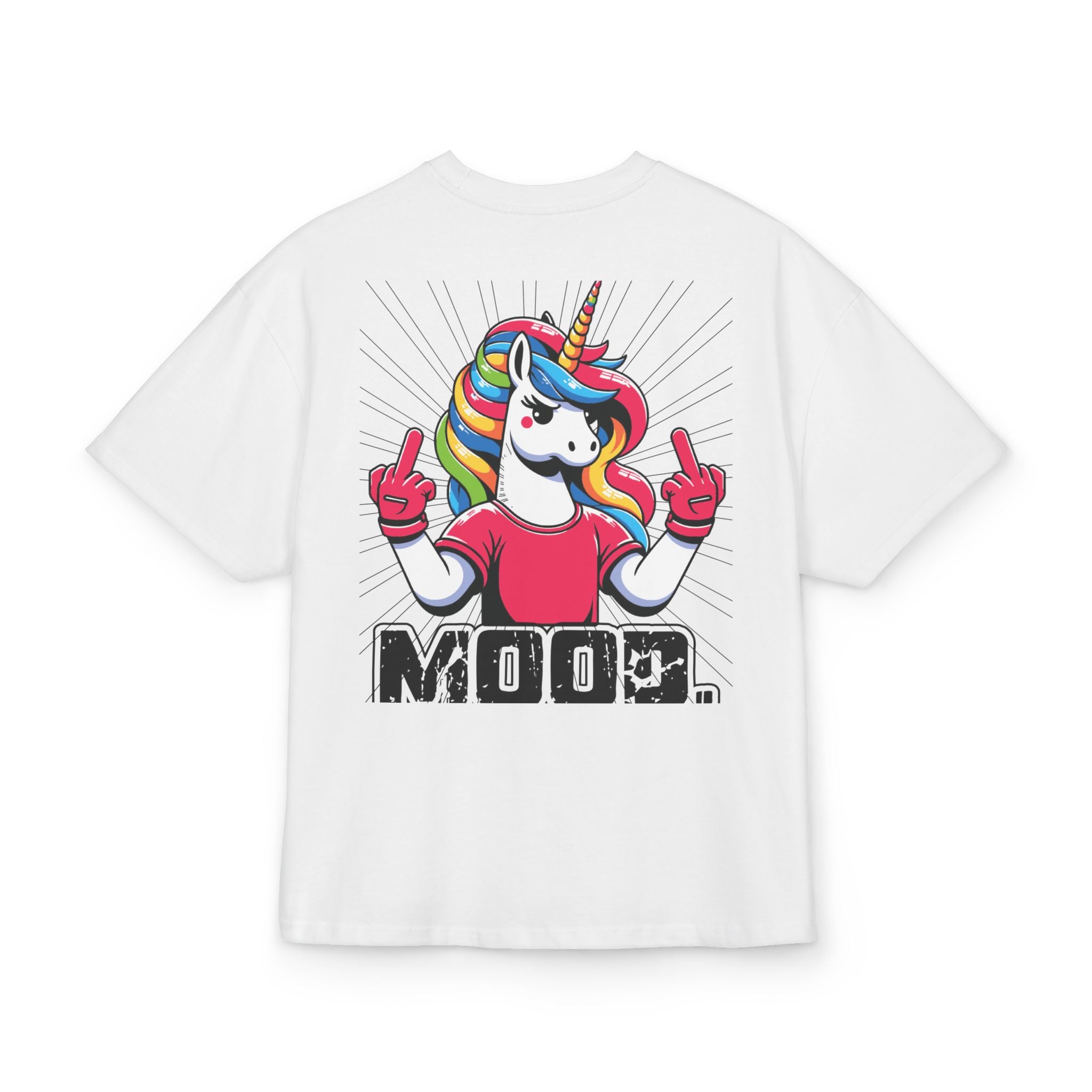 Unisex Ultra Heavy Cotton Box Tee „Mittelfinger Mood“ – Cooler Boxy Fit mit frechem Rückenprint