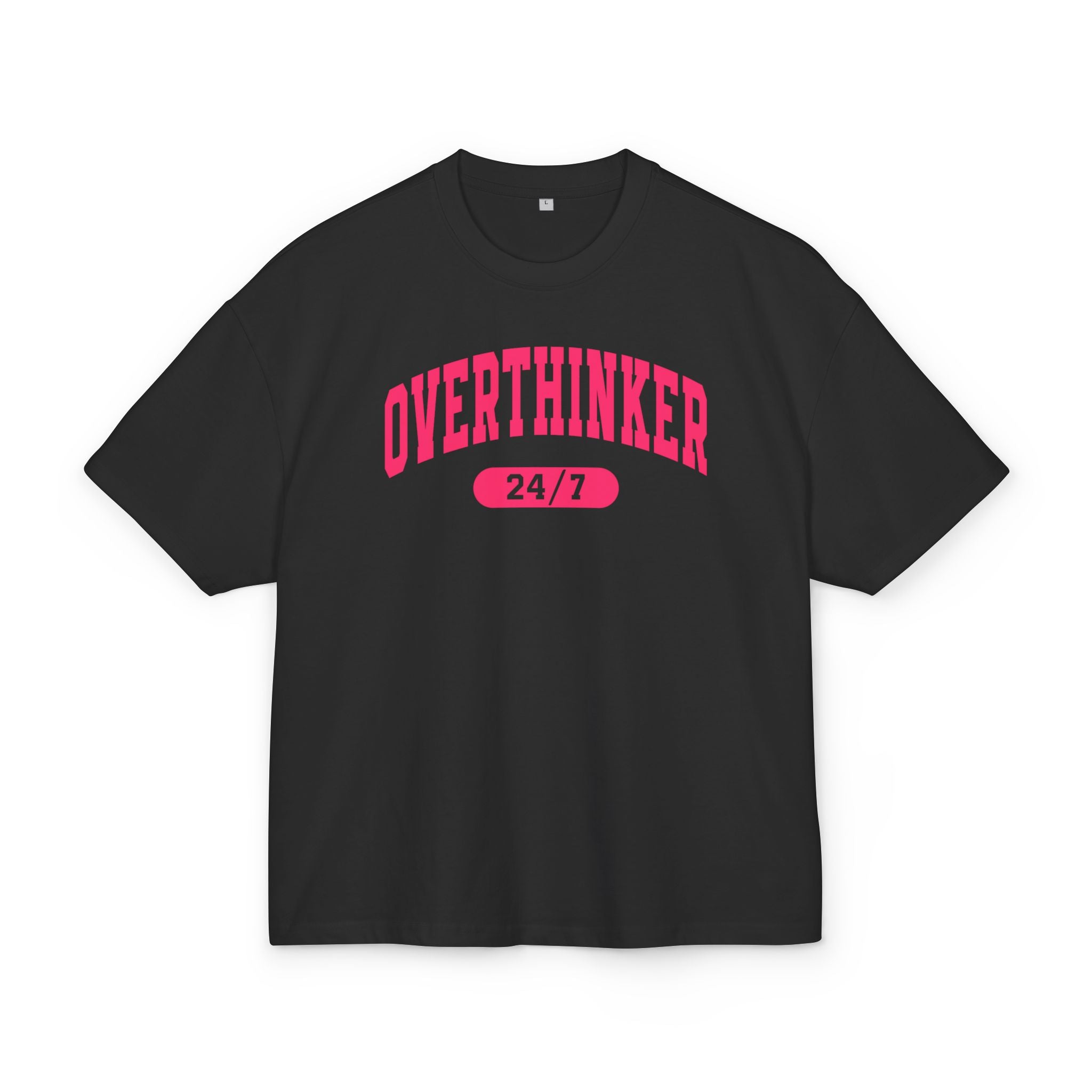 OVERSIZED BOX SHIRT STATEMENT – OVERTHINKER 24/7 | UNISEX T-SHIRT MIT PRINT