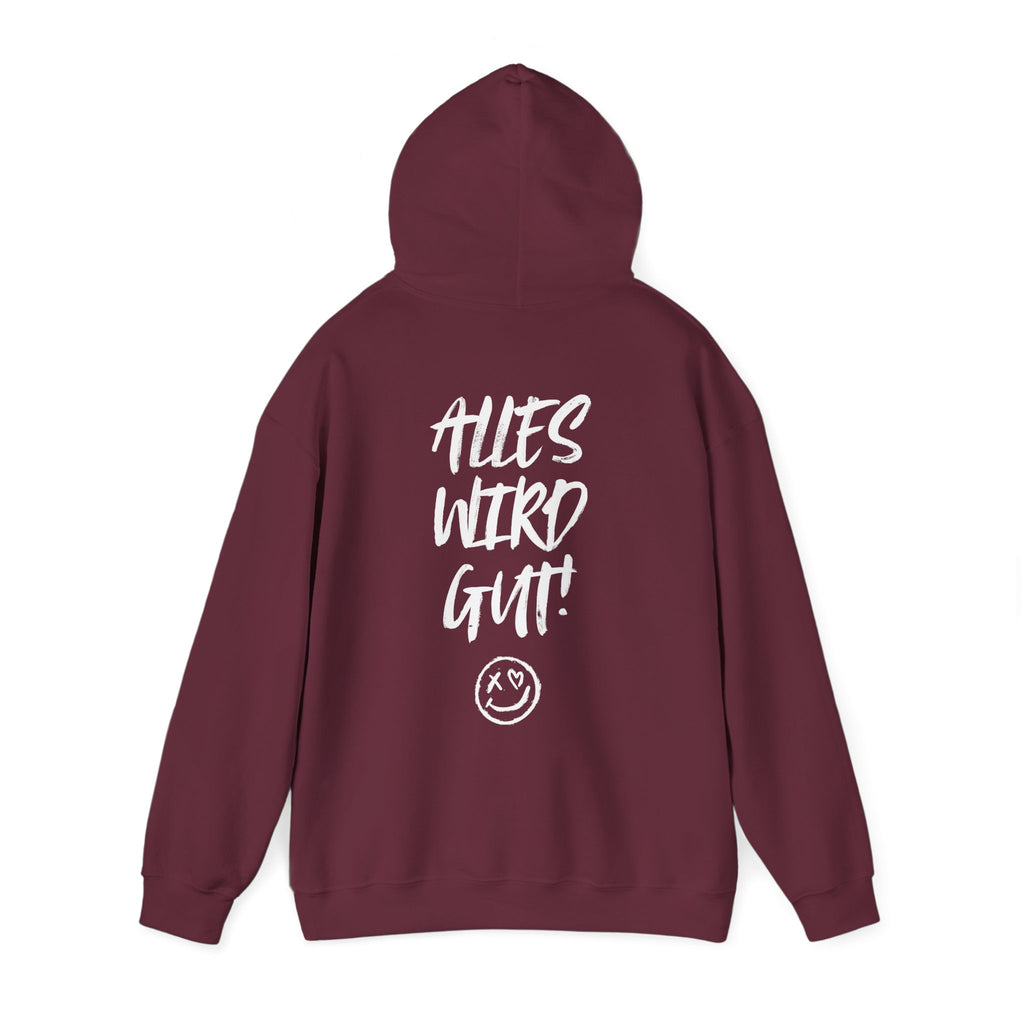 Unisex Hoodie mit Rückenprint „Alles wird gut“ – kuscheliger Hoodie mit positiver Botschaft