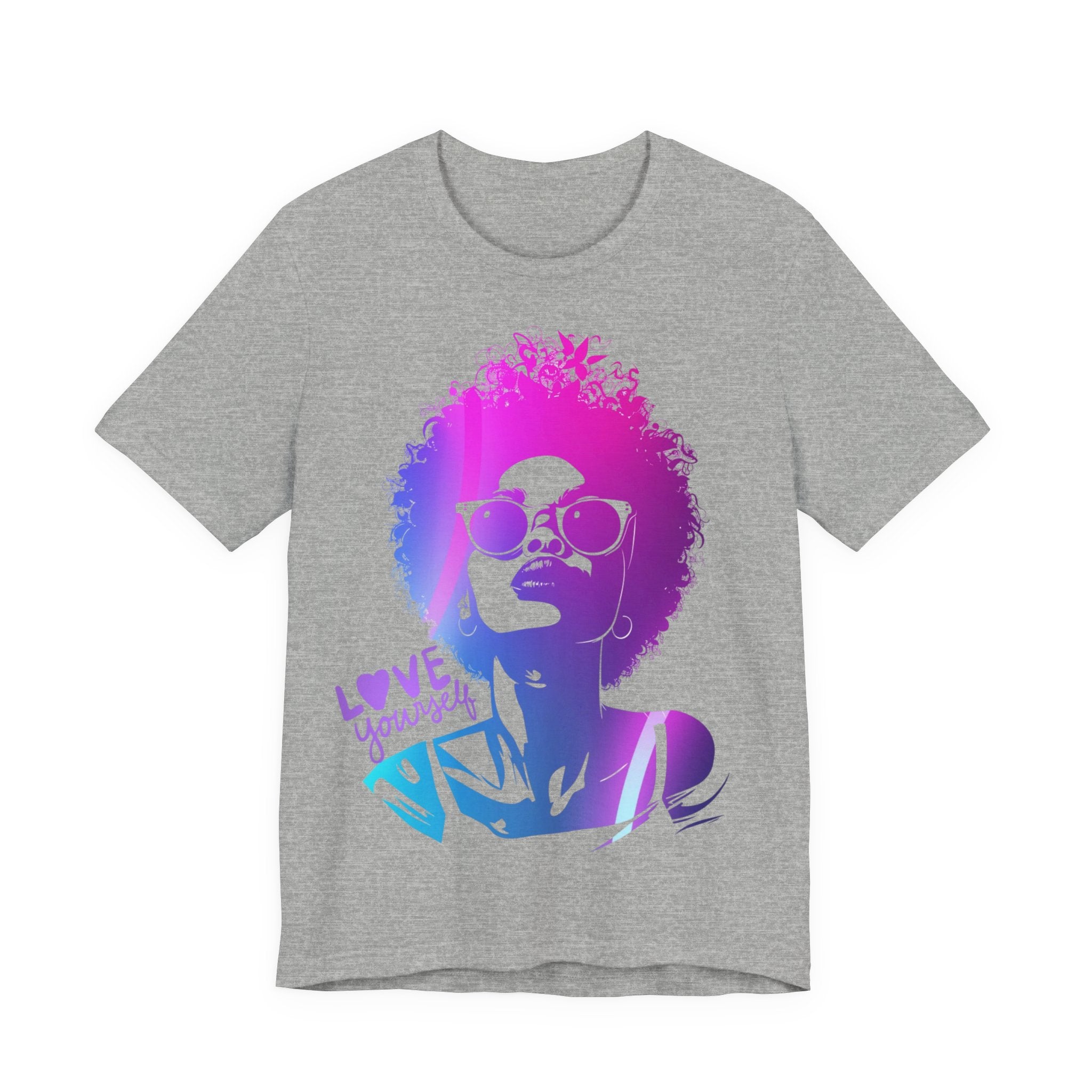 Unisex Jersey T-Shirt „LOVE YOURSELF“ – Stylisches Kurzarmshirt mit kraftvollem Frontprint