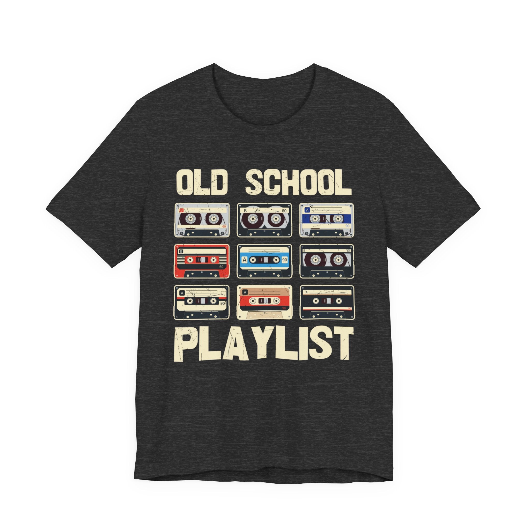 Unisex Jersey T-Shirt „OLD SCHOOL PLAYLIST“ – Cooles Kurzarmshirt mit retro Frontprint