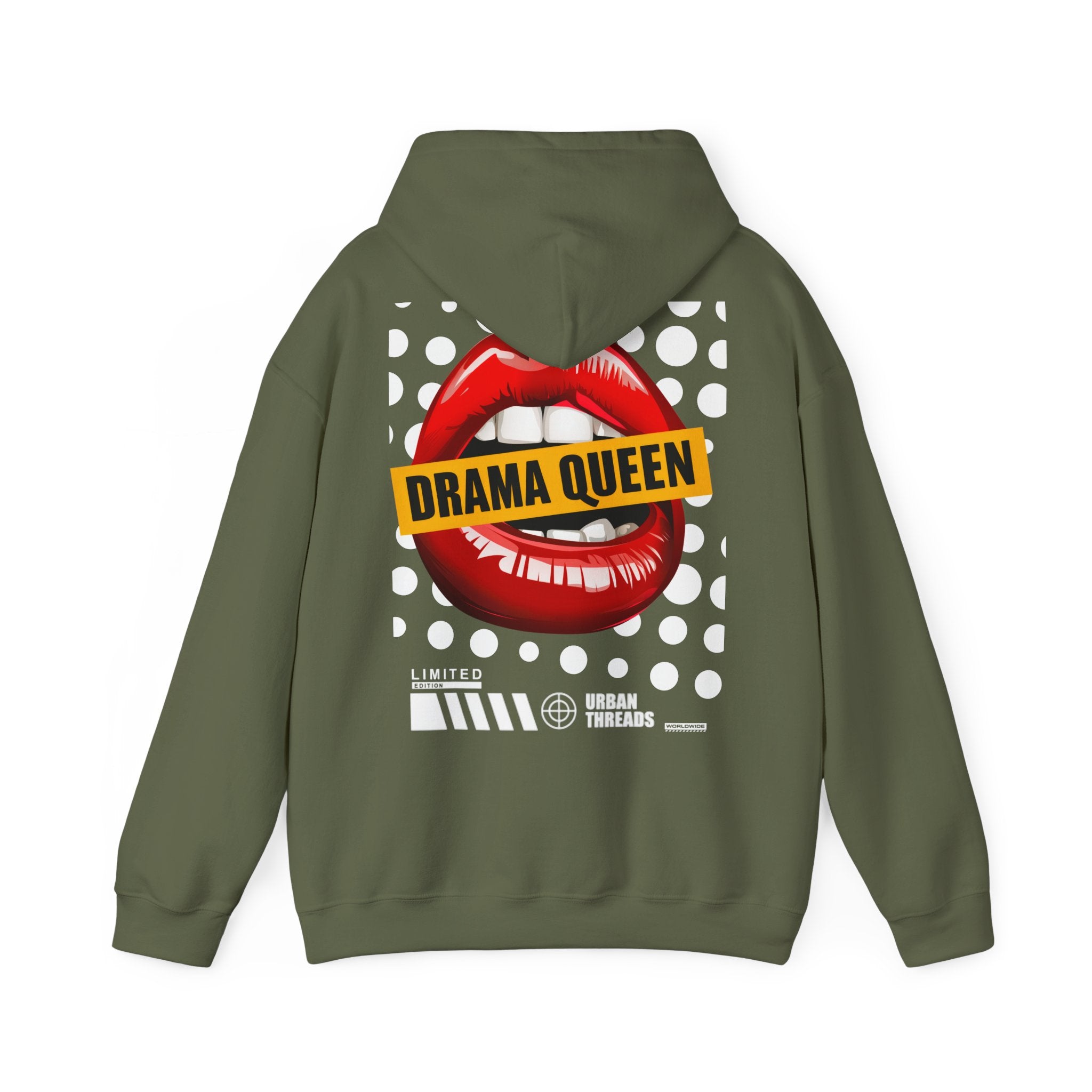 Hoodie „Drama Queen“ – Stylischer Unisex Hoodie mit auffälligem Rückenprint