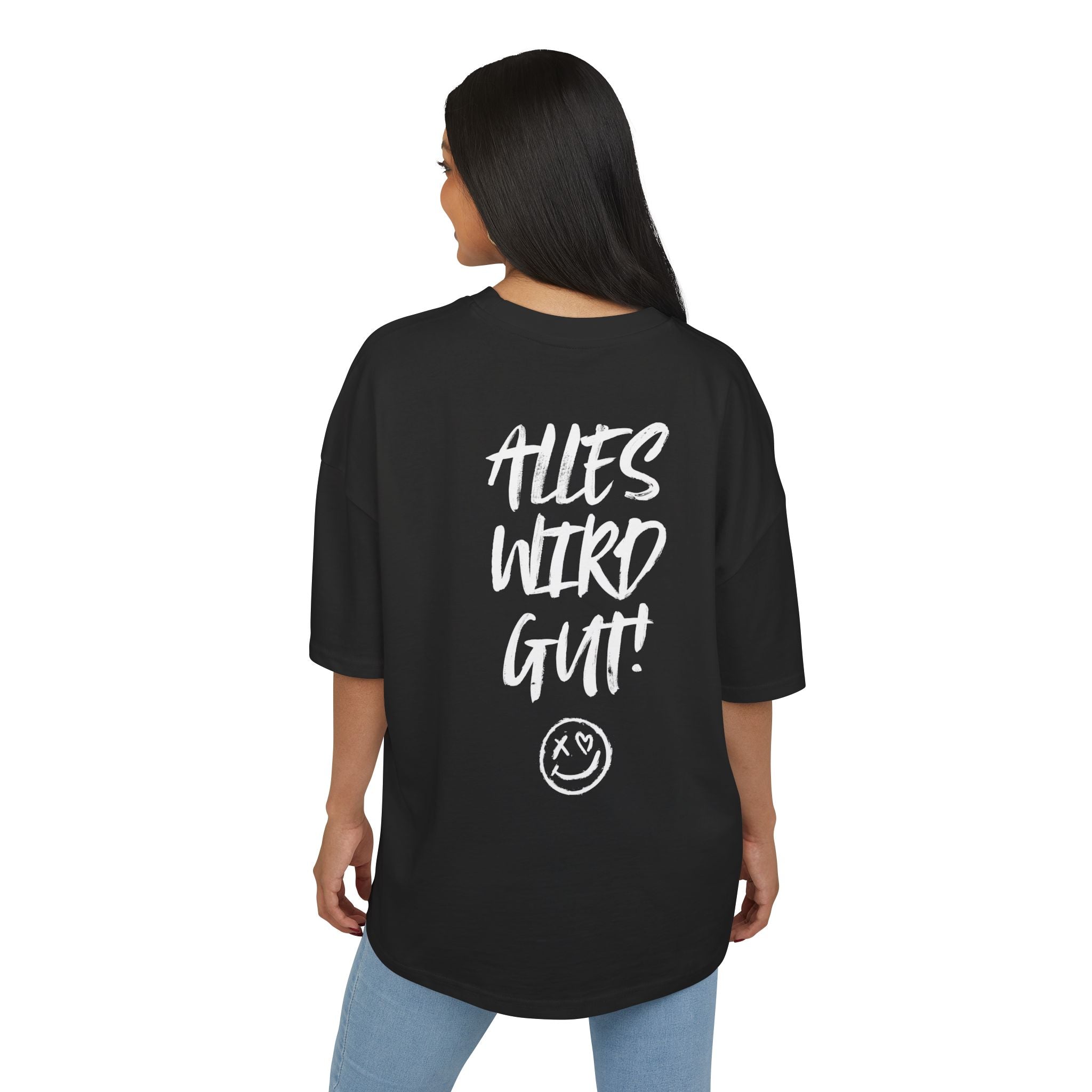 OVERSIZED BOX SHIRT STATEMENT – ALLES WIRD GUT | UNISEX T-SHIRT MIT PRINT