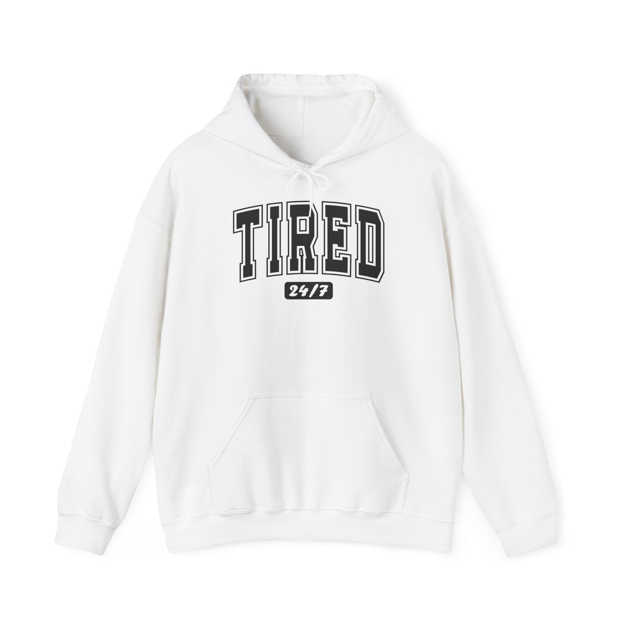 Unisex Heavy Blend™ Hoodie „TIRED 24/7“ – cooler Hoodie mit lässigem Statement-Print