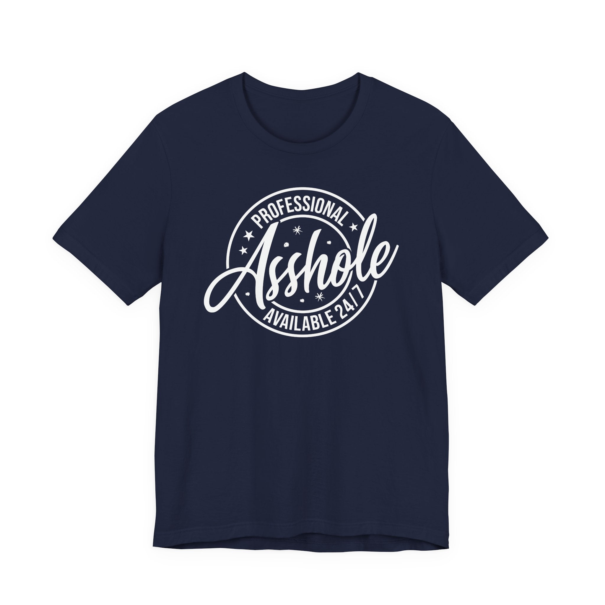 Unisex Jersey T-Shirt mit Frontprint „Asshole“ – freches Statement Shirt aus 100 % Baumwolle