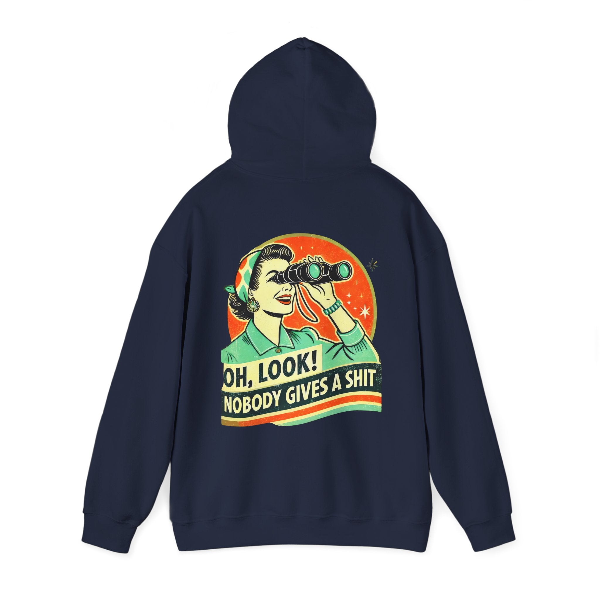 Hoodie „Oh Look Nobody Gives a Shit“ – Frecher Unisex Hoodie mit Statement-Rückenprint