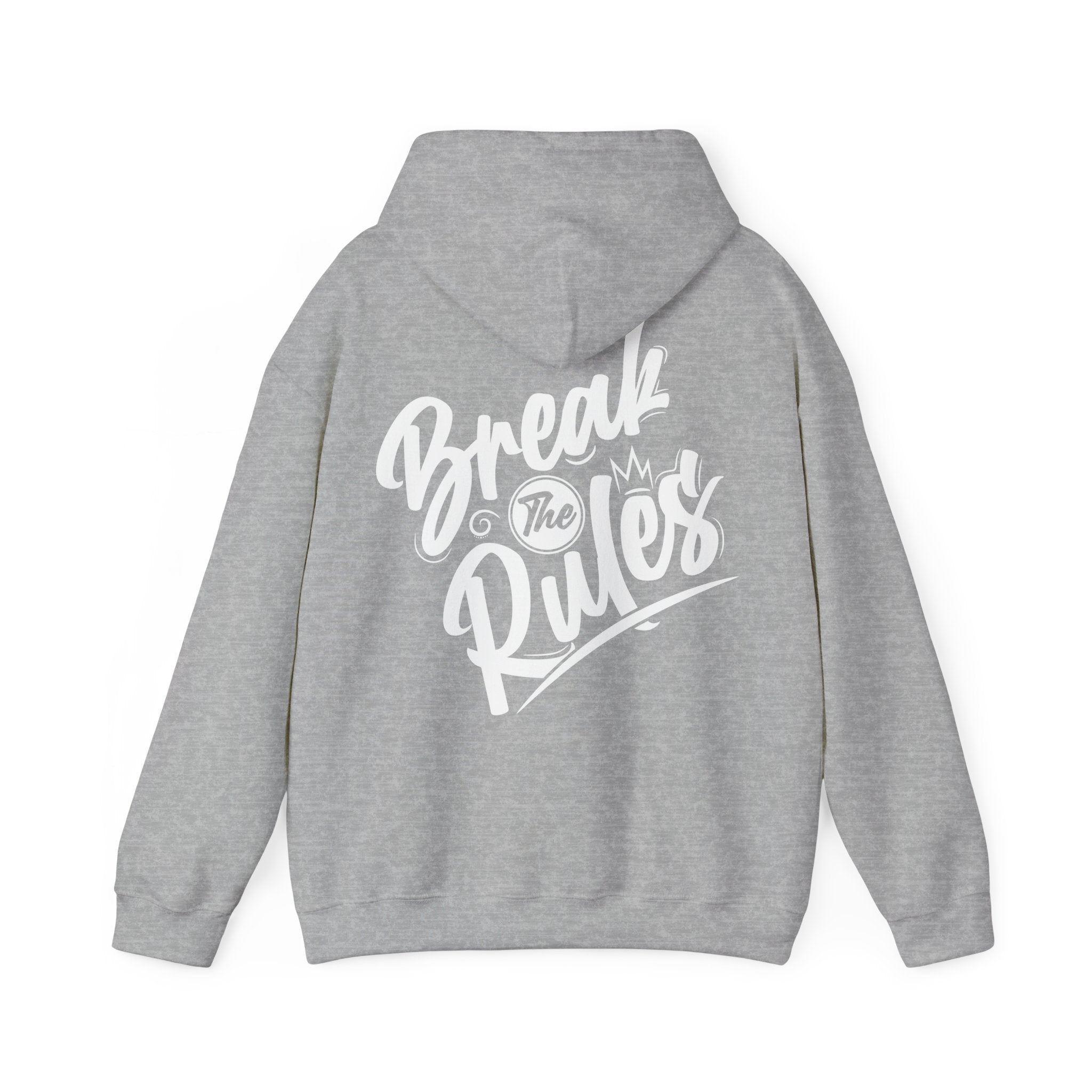 Unisex Hoodie mit Rückenprint „Break the Rules“ – Streetwear Hoodie für mutige Styles