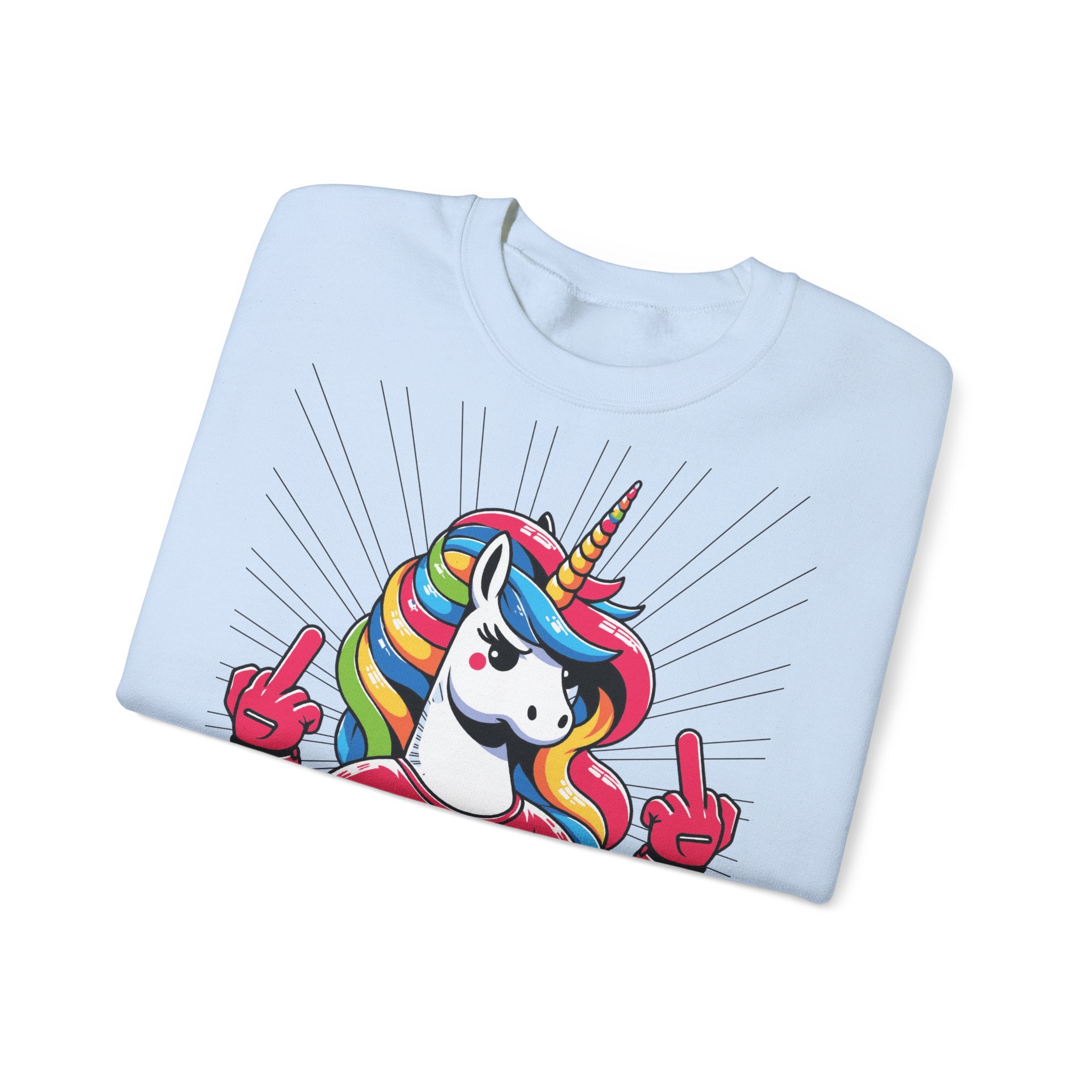 Funny Unicorn Sweatshirt, Mood Sweatshirt, Gift for Her, Cute Crewneck, Rainbow Unicorn Apparel, Cozy Sweatshirt for Teens, Quirky Gift