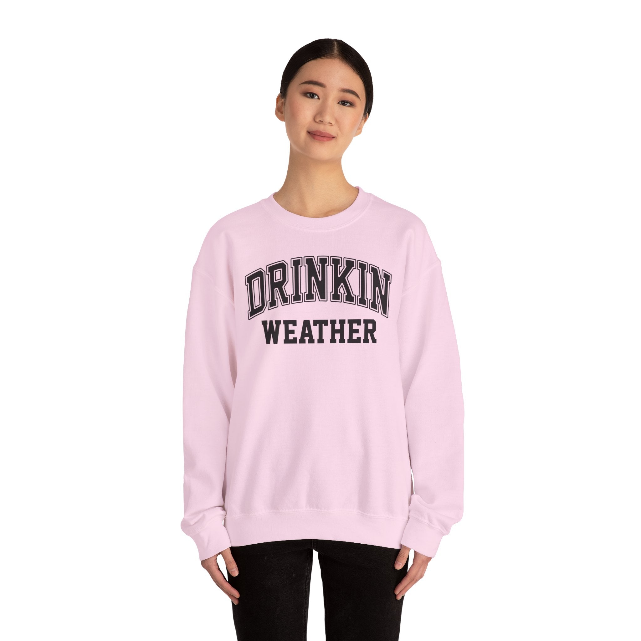 Cozy Drinkin' Weather Sweatshirt, Perfect for Fall Gatherings, Gift for Friends, Cozy Outfits, Relaxing Days, Autumn Style