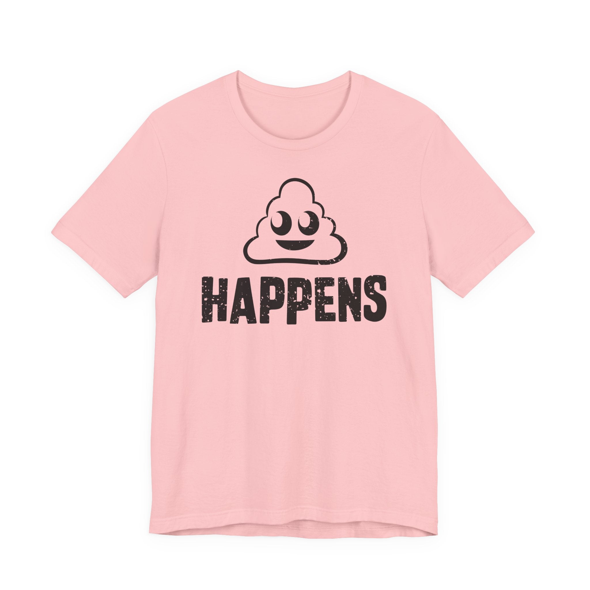 Unisex Jersey Short Sleeve Tee „Shit Happens“ – leichtes Statement-Shirt aus 100 % Airlume Baumwolle
