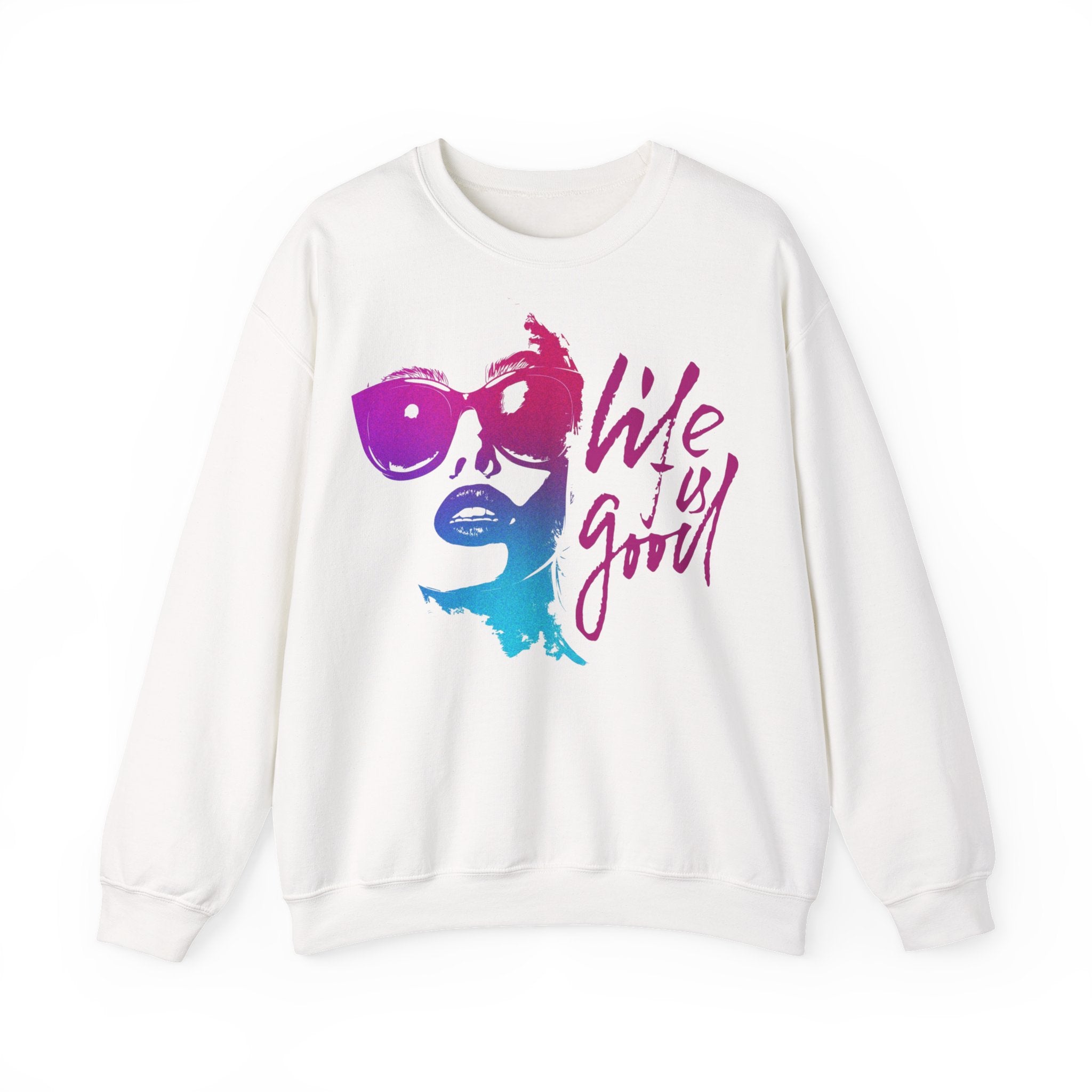 Life is Good Crewneck Sweatshirt, Unisex Casual Sweatshirt, Inspirational Gift for Her, Everyday Wear, Cozy Fashion, Summer Vibes