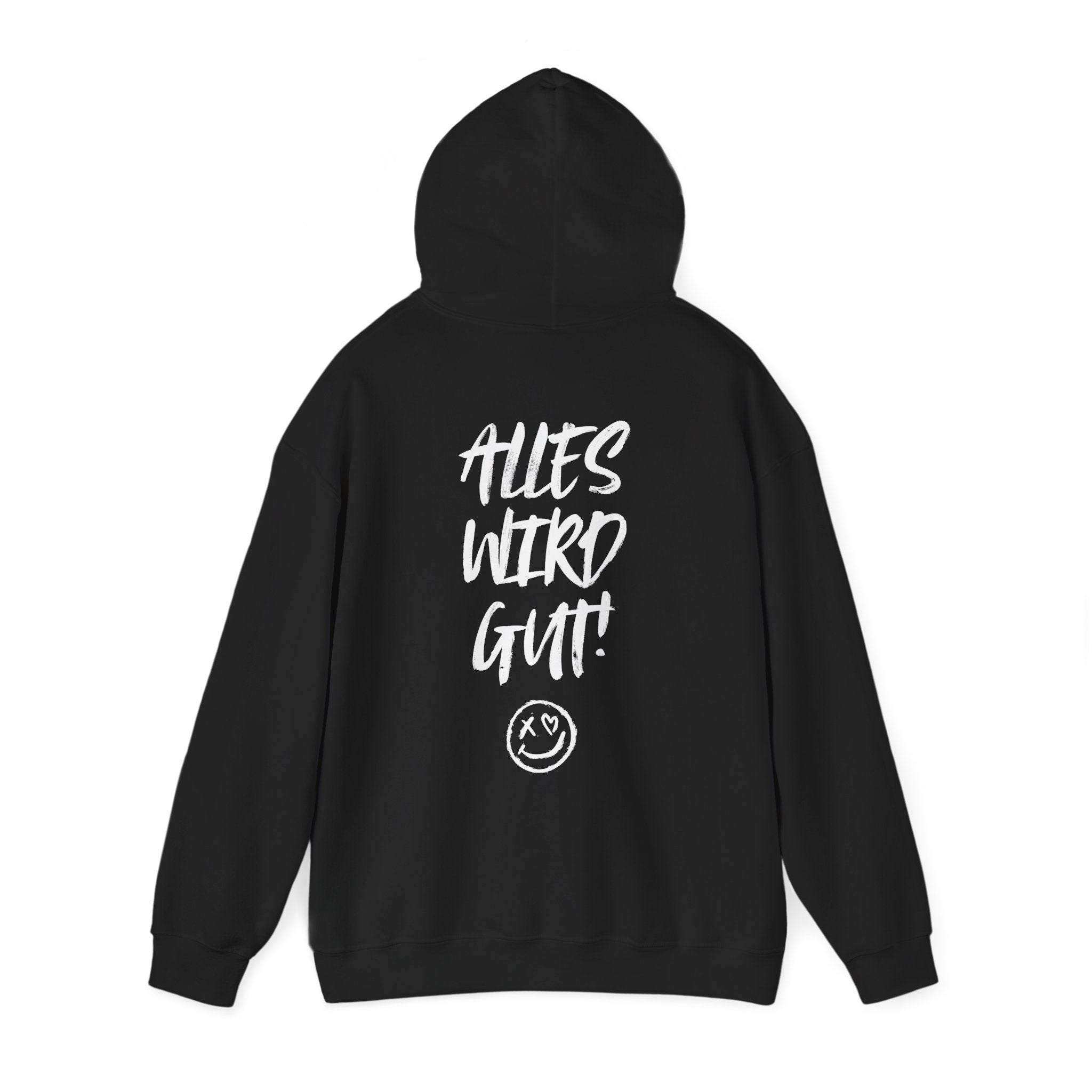 Unisex Hoodie mit Rückenprint „Alles wird gut“ – kuscheliger Hoodie mit positiver Botschaft