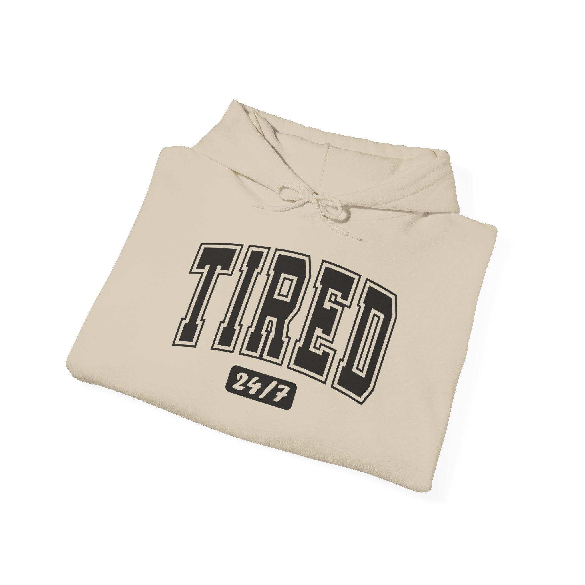 Unisex Heavy Blend™ Hoodie „TIRED 24/7“ – cooler Hoodie mit lässigem Statement-Print