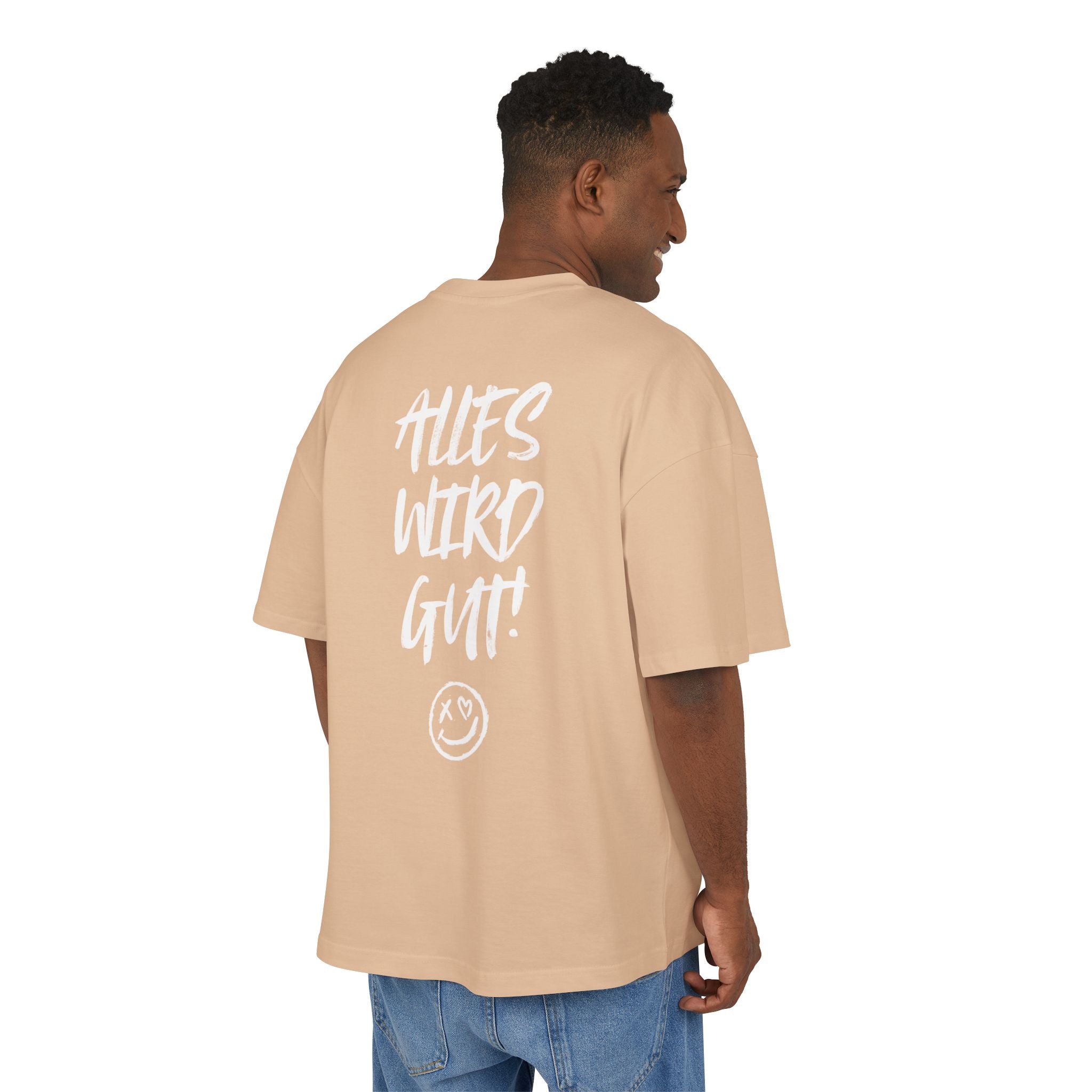 OVERSIZED BOX SHIRT STATEMENT – ALLES WIRD GUT | UNISEX T-SHIRT MIT PRINT