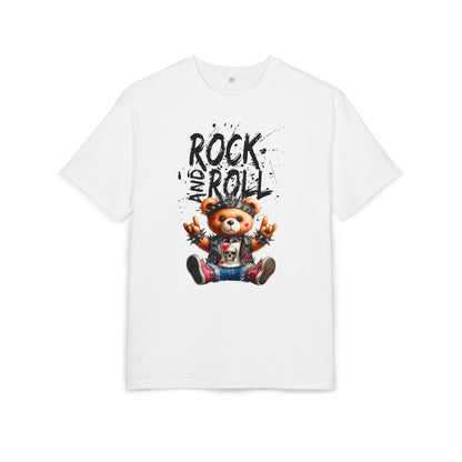 Unisex Oversized T-Shirt „ROCK AND ROLL TEDDY“ mit Statement Print | 100 % Baumwolle | seianders.de