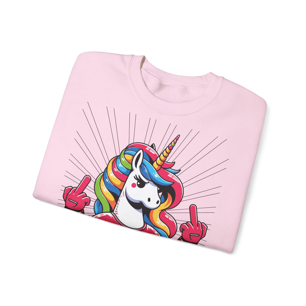 Funny Unicorn Sweatshirt, Mood Sweatshirt, Gift for Her, Cute Crewneck, Rainbow Unicorn Apparel, Cozy Sweatshirt for Teens, Quirky Gift