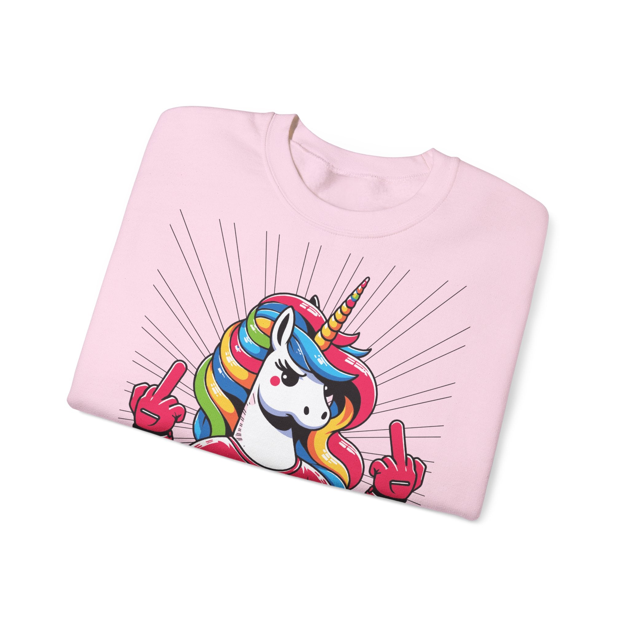 Funny Unicorn Sweatshirt, Mood Sweatshirt, Gift for Her, Cute Crewneck, Rainbow Unicorn Apparel, Cozy Sweatshirt for Teens, Quirky Gift