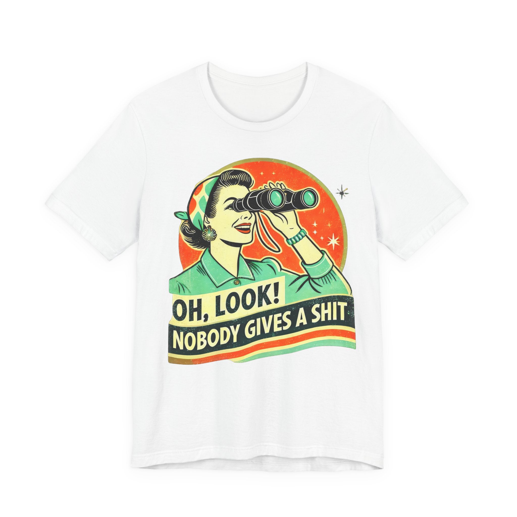 Unisex Jersey T-Shirt „OH LOOK NOBODY GIVES A SHIT“ – Freches Kurzarmshirt mit Statement-Print