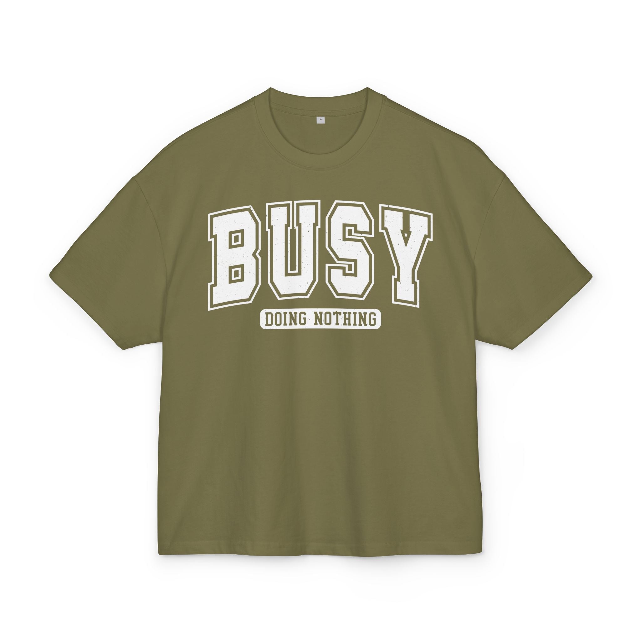 Unisex Ultra Heavy Cotton Box Tee „BUSY“ – lässiges Statement Shirt aus 100 % Baumwolle