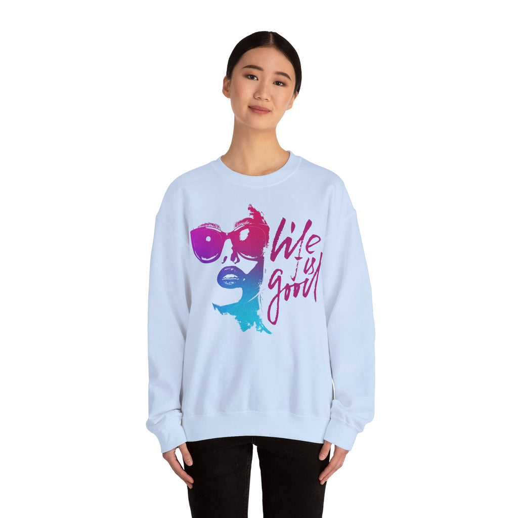 Life is Good Crewneck Sweatshirt, Unisex Casual Sweatshirt, Inspirational Gift for Her, Everyday Wear, Cozy Fashion, Summer Vibes