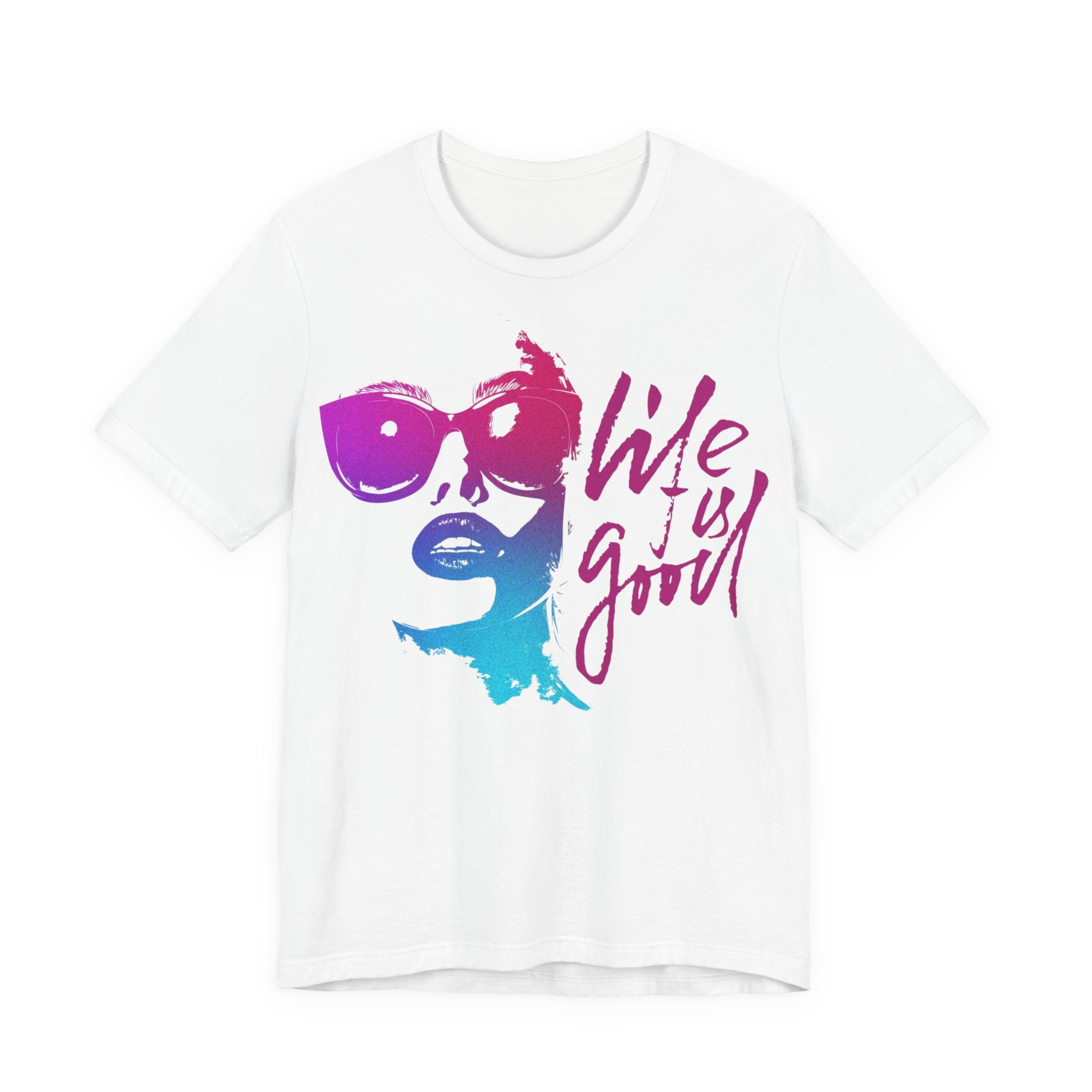Unisex Jersey T-Shirt „LIFE IS GOOD“ – Stylisches Kurzarmshirt mit positivem Frontprint