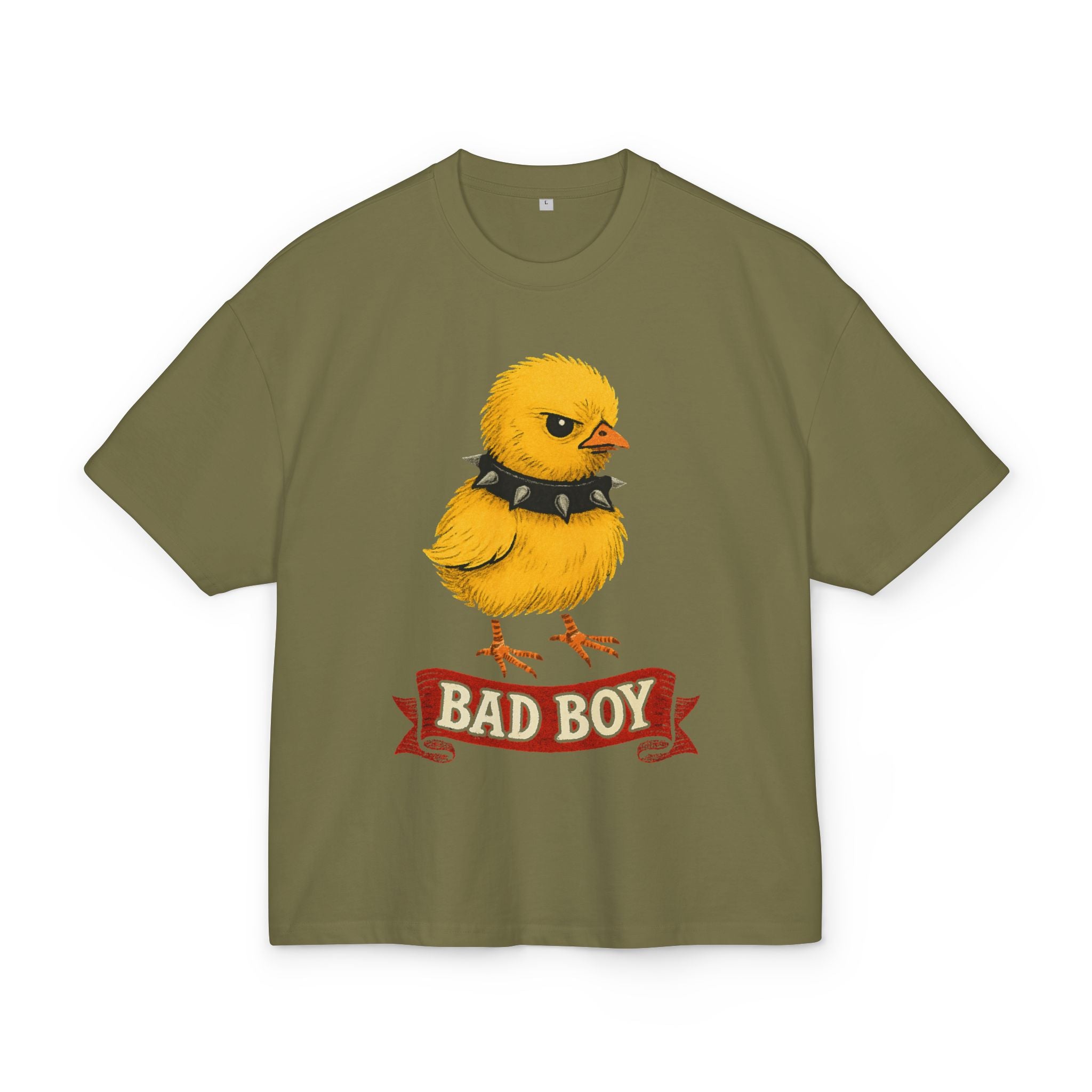Unisex Ultra Heavy Cotton Box Tee „BAD BOY“ – Cooles Boxy Shirt mit markantem Frontprint