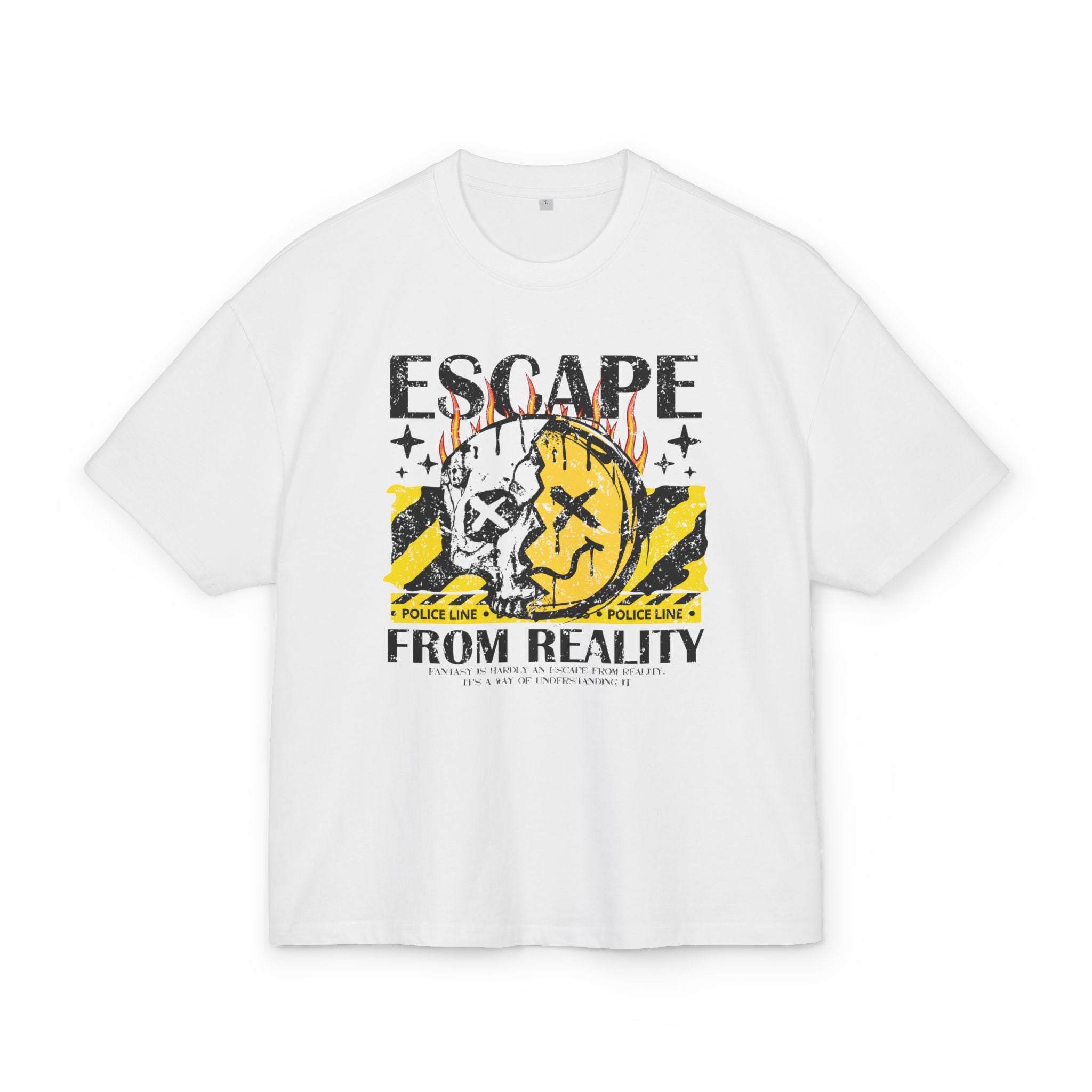 OVERSIZED BOX SHIRT STATEMENT – ESCAPE FROM REALITY | UNISEX T-SHIRT MIT PRINT