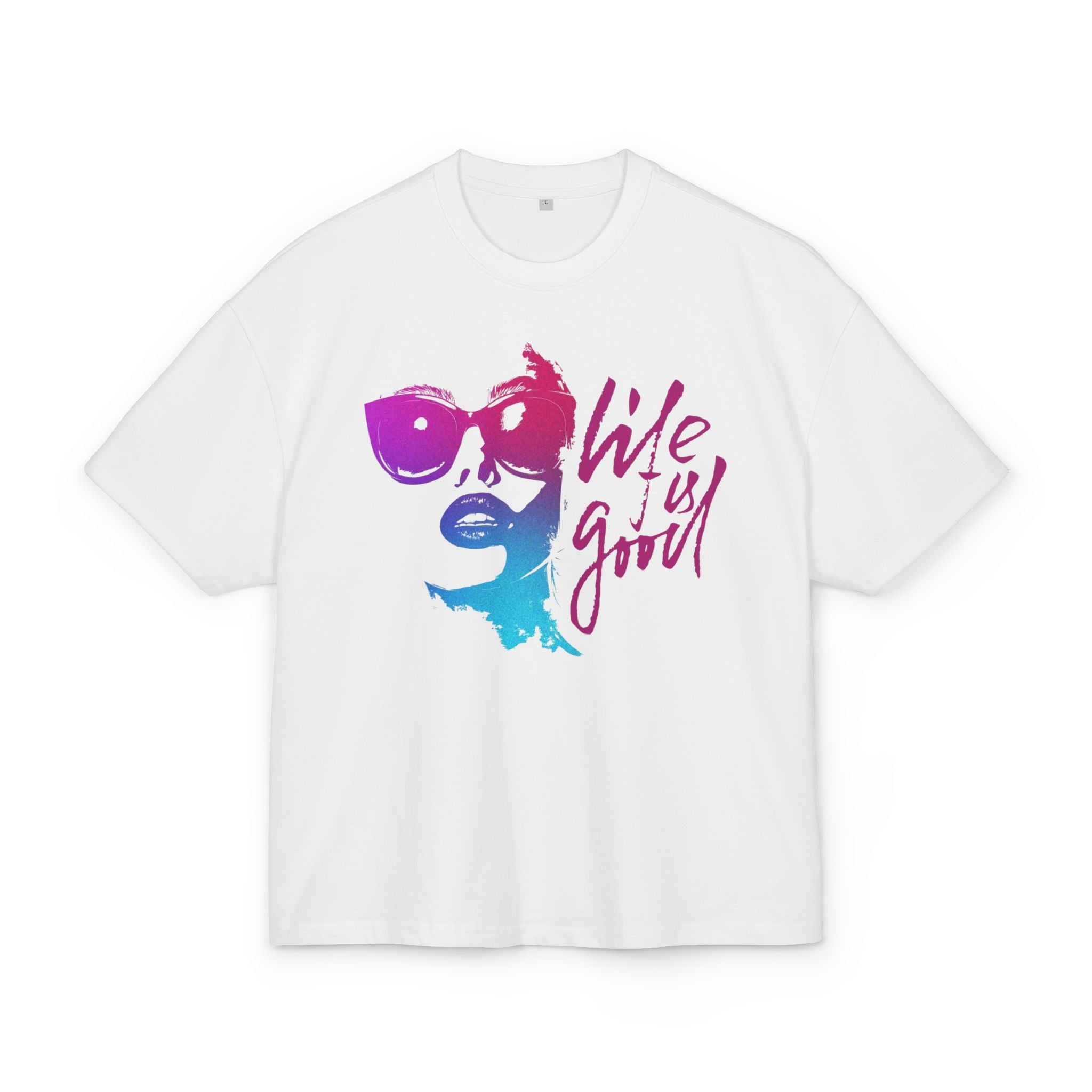 OVERSIZED BOX SHIRT STATEMENT – LIFE IS GOOD | UNISEX T-SHIRT MIT PRINT