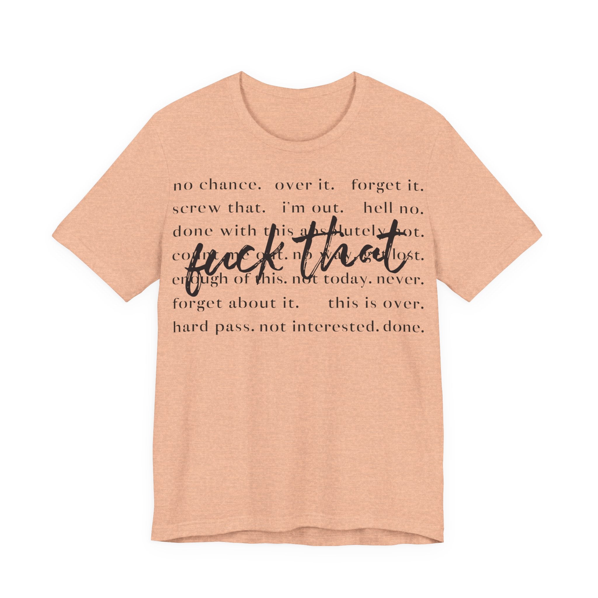 Unisex Jersey T-Shirt mit Frontprint „Fuck that“ – freches Statement Shirt aus 100 % Baumwolle