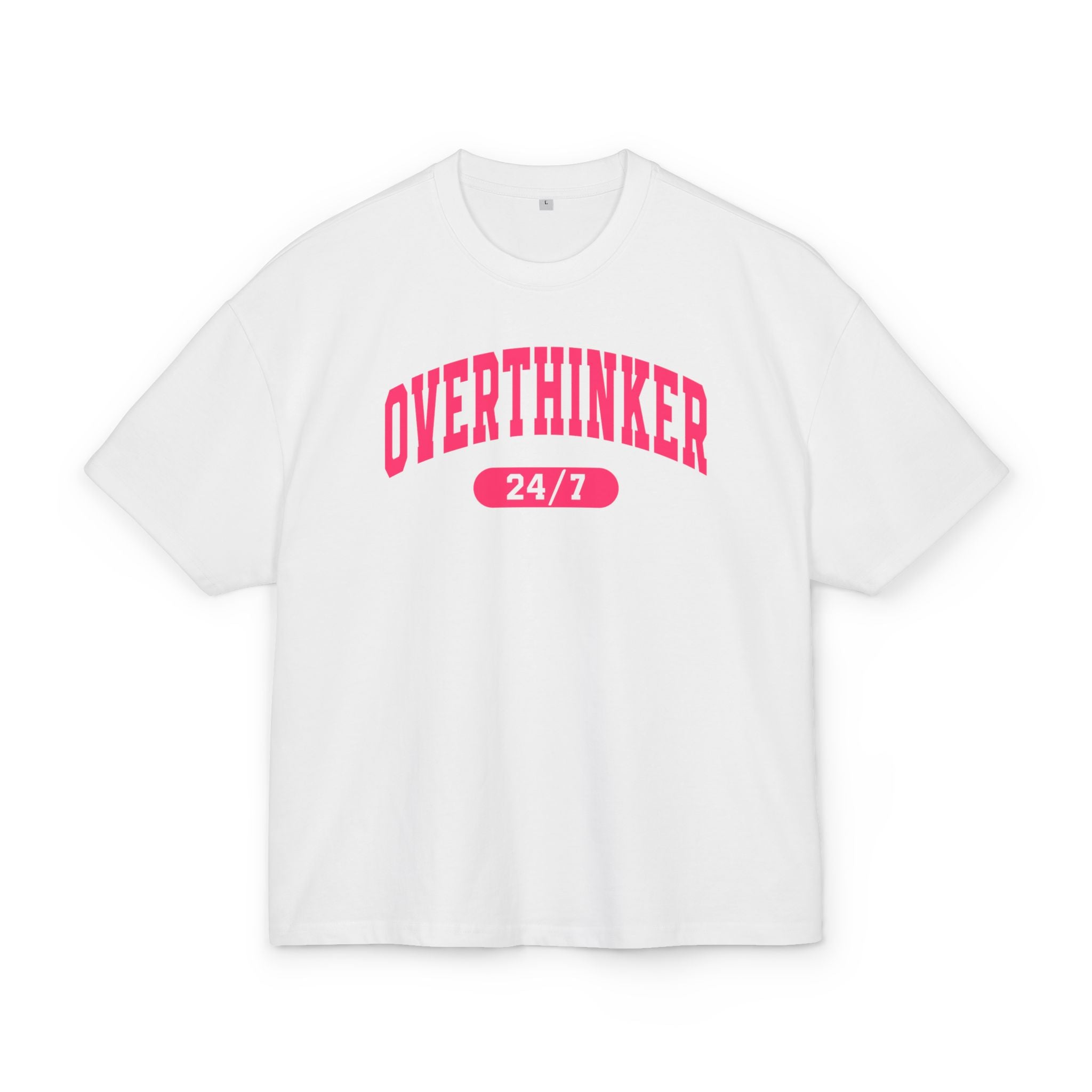 OVERSIZED BOX SHIRT STATEMENT – OVERTHINKER 24/7 | UNISEX T-SHIRT MIT PRINT