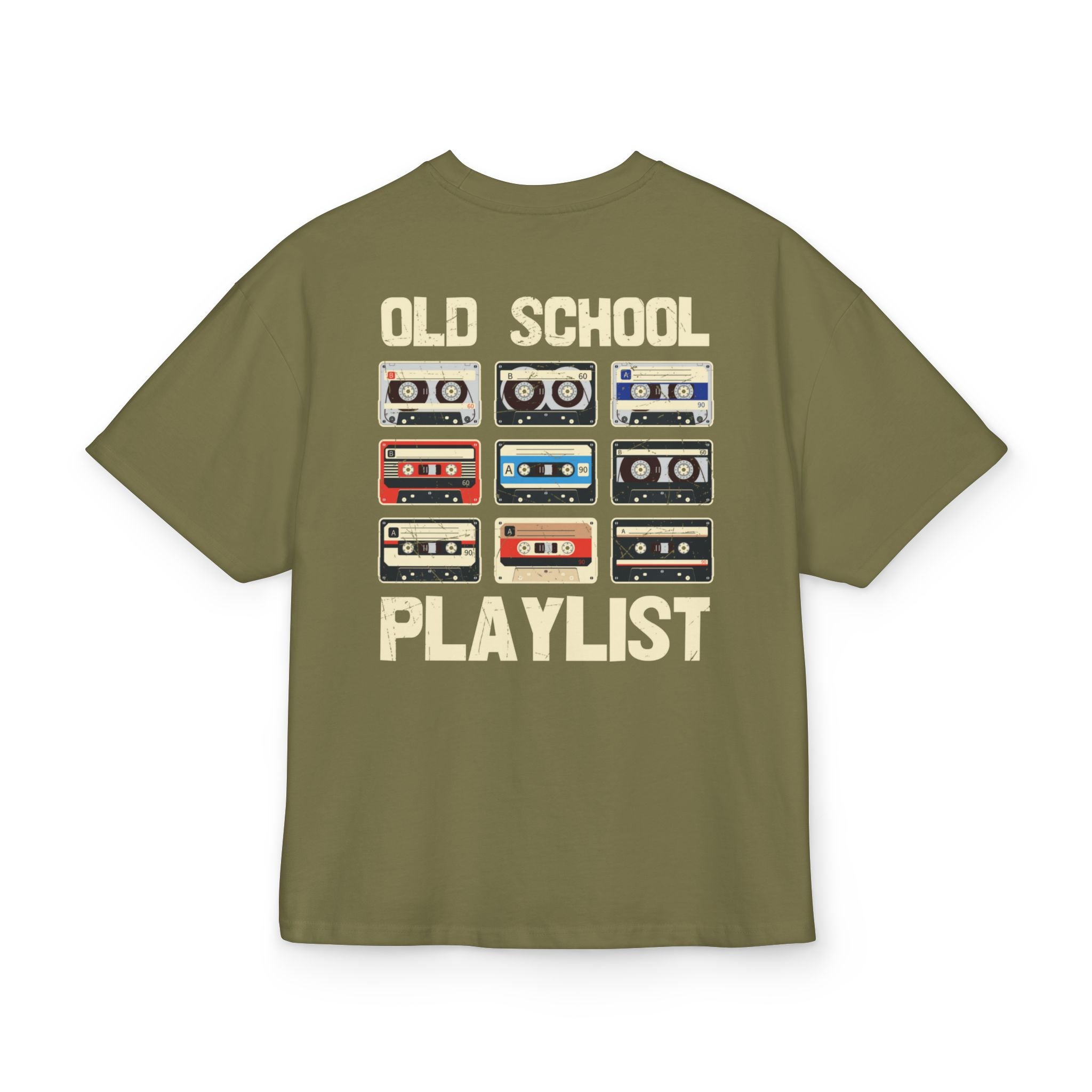 OVERSIZED BOX SHIRT STATEMENT – OLD SCHOOL PLAYLIST | UNISEX T-SHIRT MIT PRINT