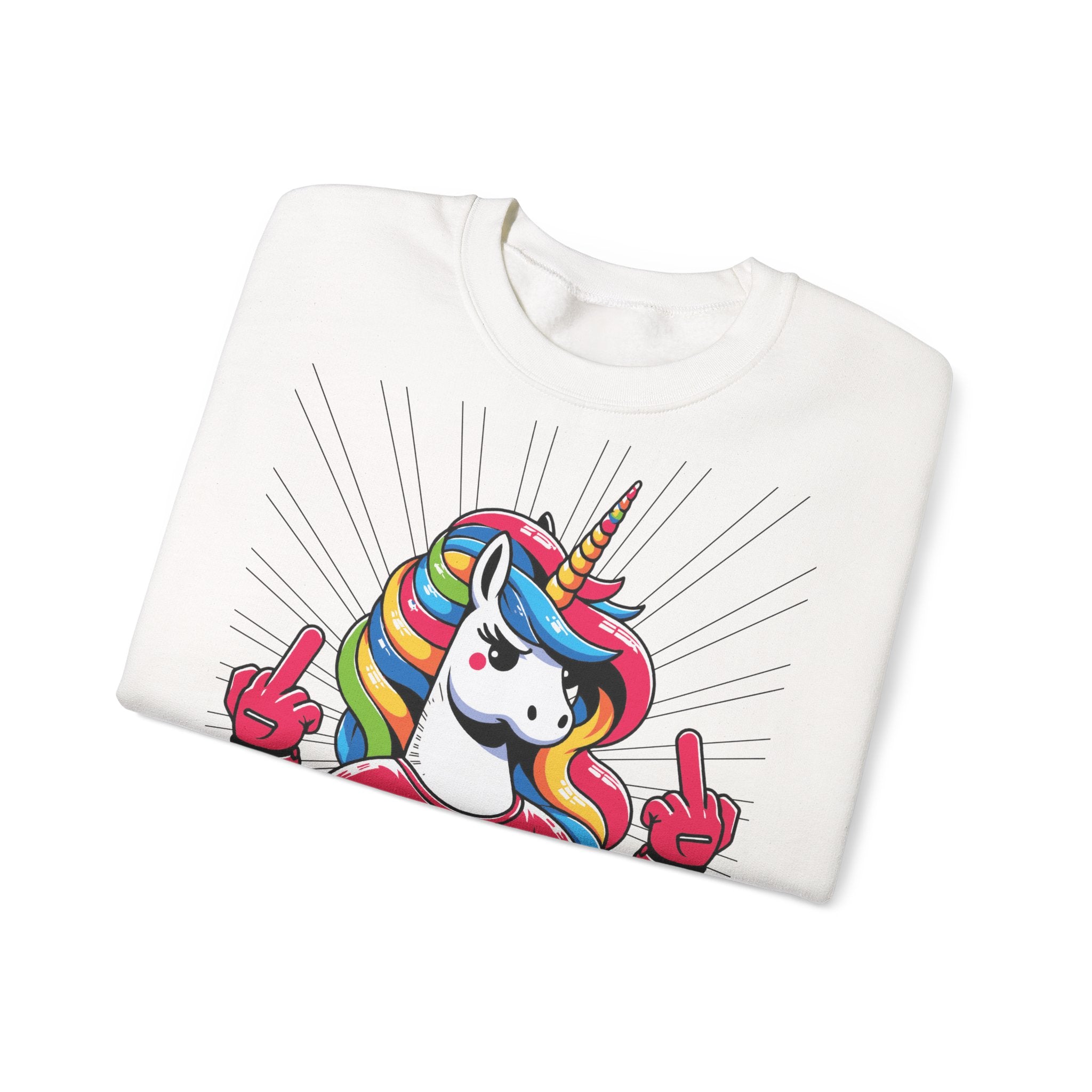 Funny Unicorn Sweatshirt, Mood Sweatshirt, Gift for Her, Cute Crewneck, Rainbow Unicorn Apparel, Cozy Sweatshirt for Teens, Quirky Gift