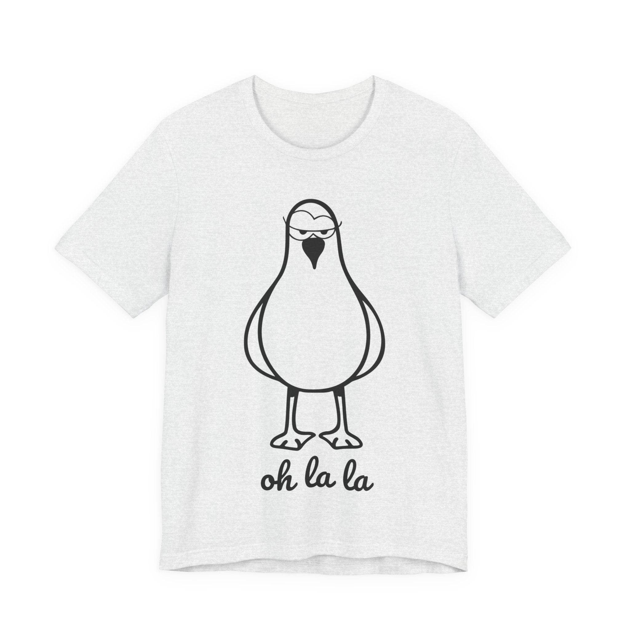 Unisex Jersey T-Shirt „Sexy Möwe – Oh La La“ – Lässiges Kurzarmshirt mit frechem Frontprint