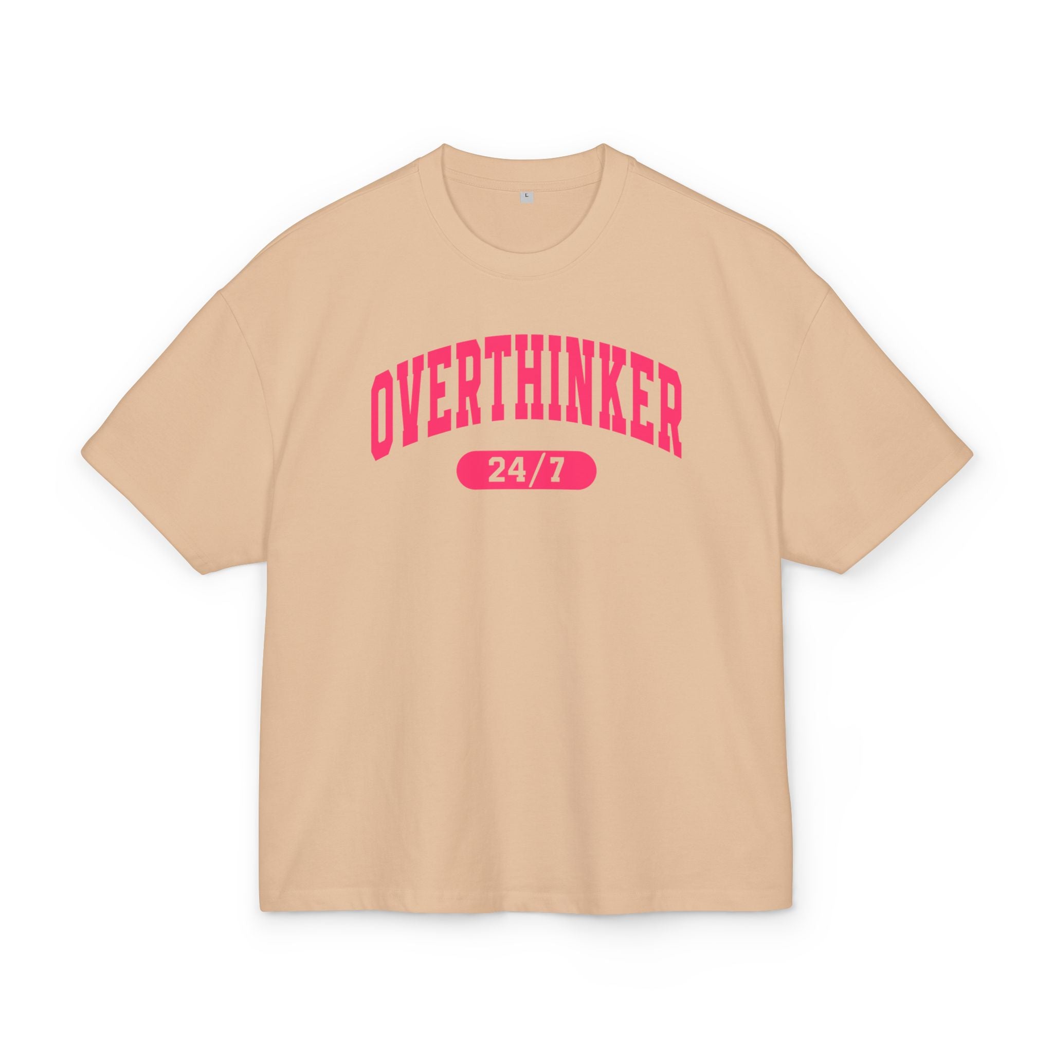 OVERSIZED BOX SHIRT STATEMENT – OVERTHINKER 24/7 | UNISEX T-SHIRT MIT PRINT