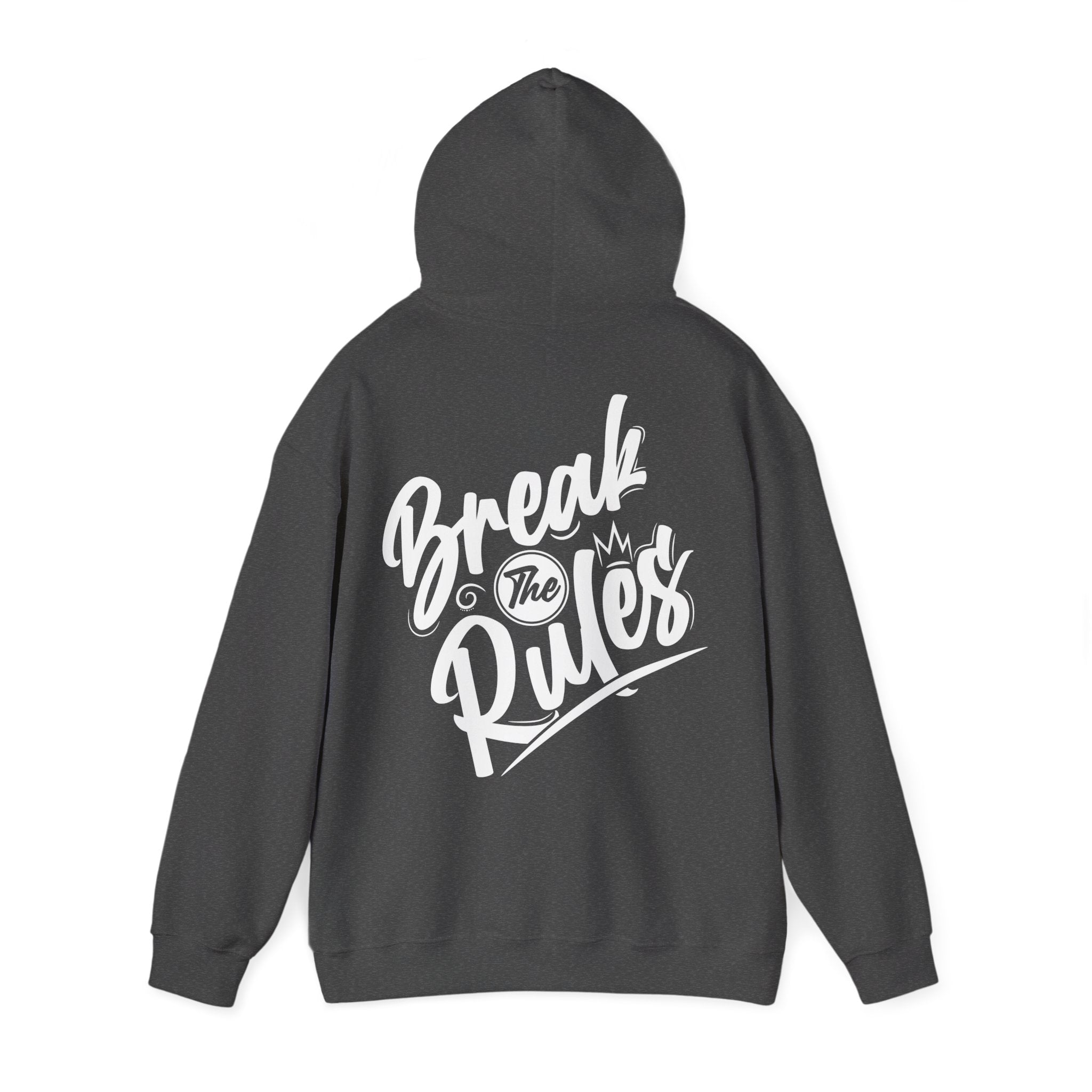 Unisex Hoodie mit Rückenprint „Break the Rules“ – Streetwear Hoodie für mutige Styles