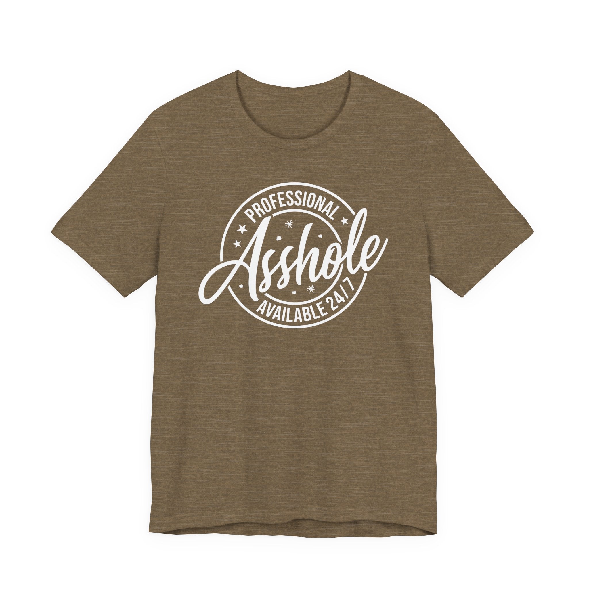 Unisex Jersey T-Shirt mit Frontprint „Asshole“ – freches Statement Shirt aus 100 % Baumwolle