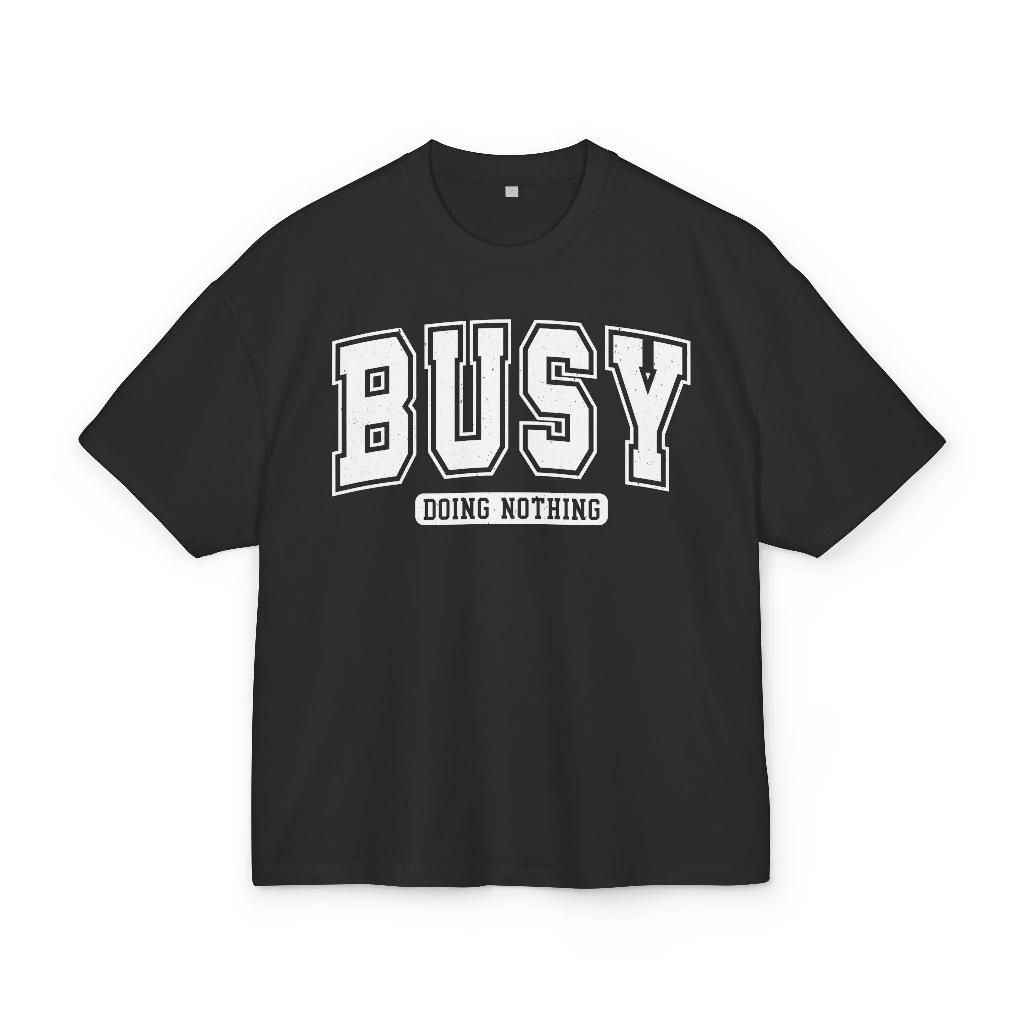 Unisex Ultra Heavy Cotton Box Tee „BUSY“ – lässiges Statement Shirt aus 100 % Baumwolle
