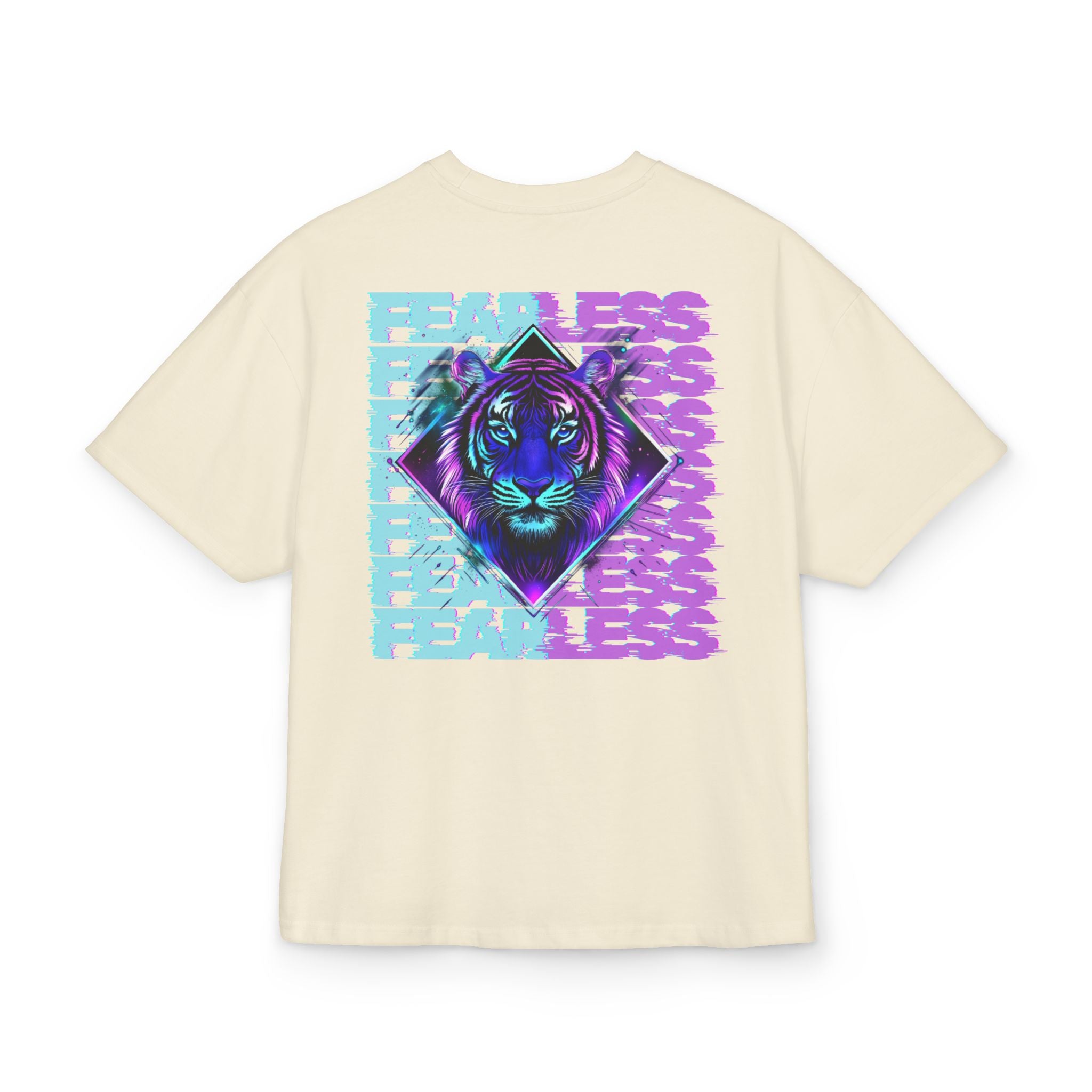 Unisex Ultra Heavy Cotton Box Tee „FEARLESS“ – Stilsicheres Boxy Shirt mit kraftvollem Rückenprint